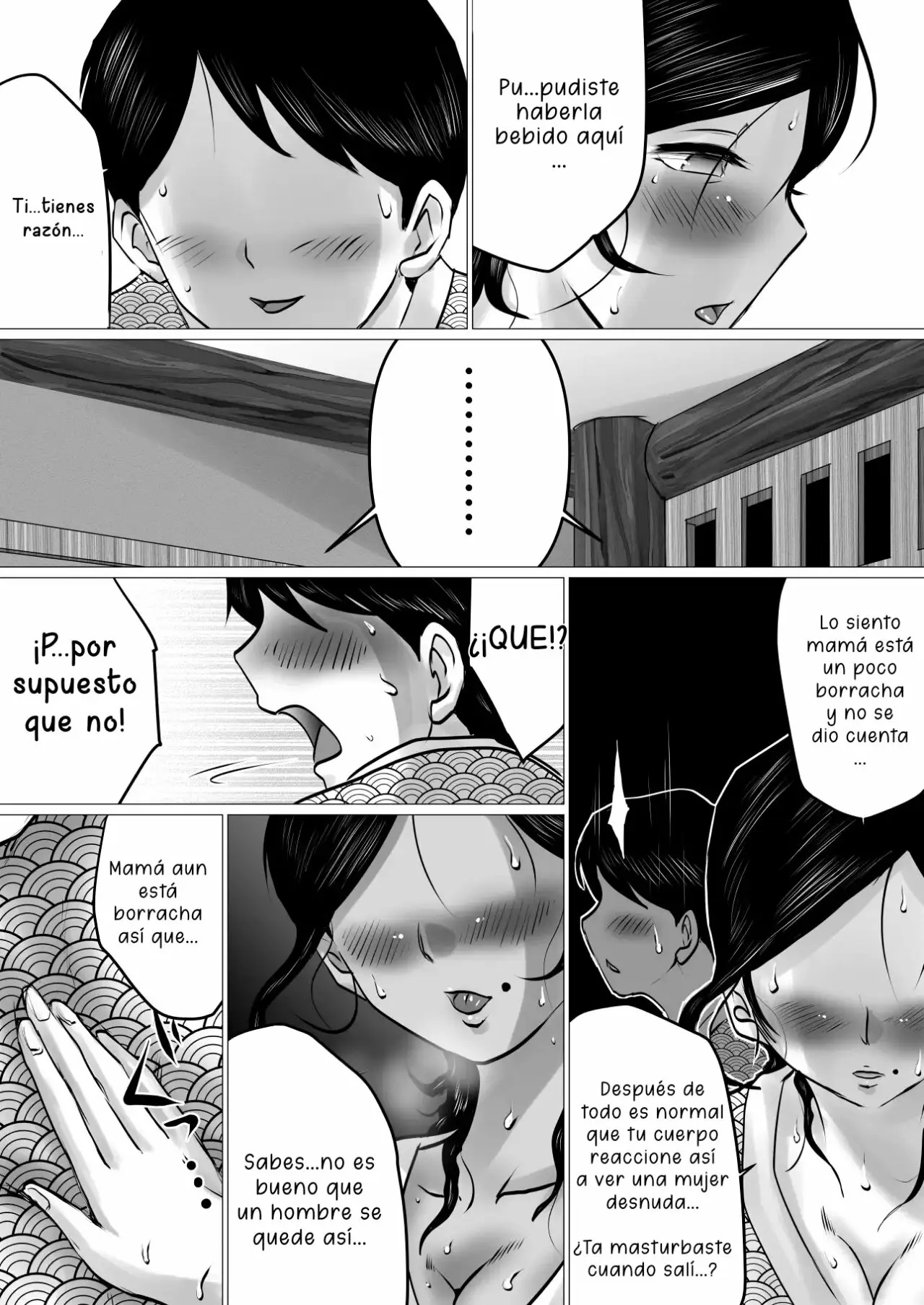 [Makoto Shiyaka] Jukubo to Futari de, Onsen Ryokou. ~Oyakoukou Suru Tsumori ga, Kaa-san no Karada ga Ero Sugita node...~ | Un Viaje A Las Aguas Termales Con Mi Madre... [Spanish] [McLovin] numero di immagine  14