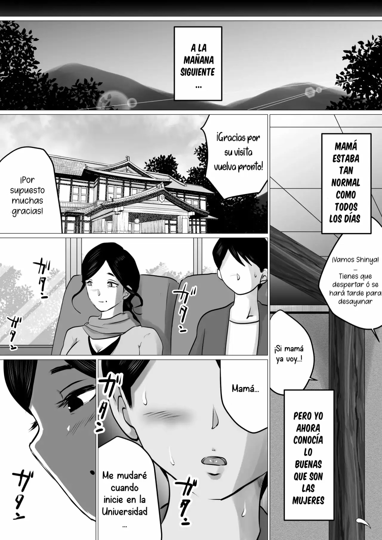 [Makoto Shiyaka] Jukubo to Futari de, Onsen Ryokou. ~Oyakoukou Suru Tsumori ga, Kaa-san no Karada ga Ero Sugita node...~ | Un Viaje A Las Aguas Termales Con Mi Madre... [Spanish] [McLovin] numero di immagine  50