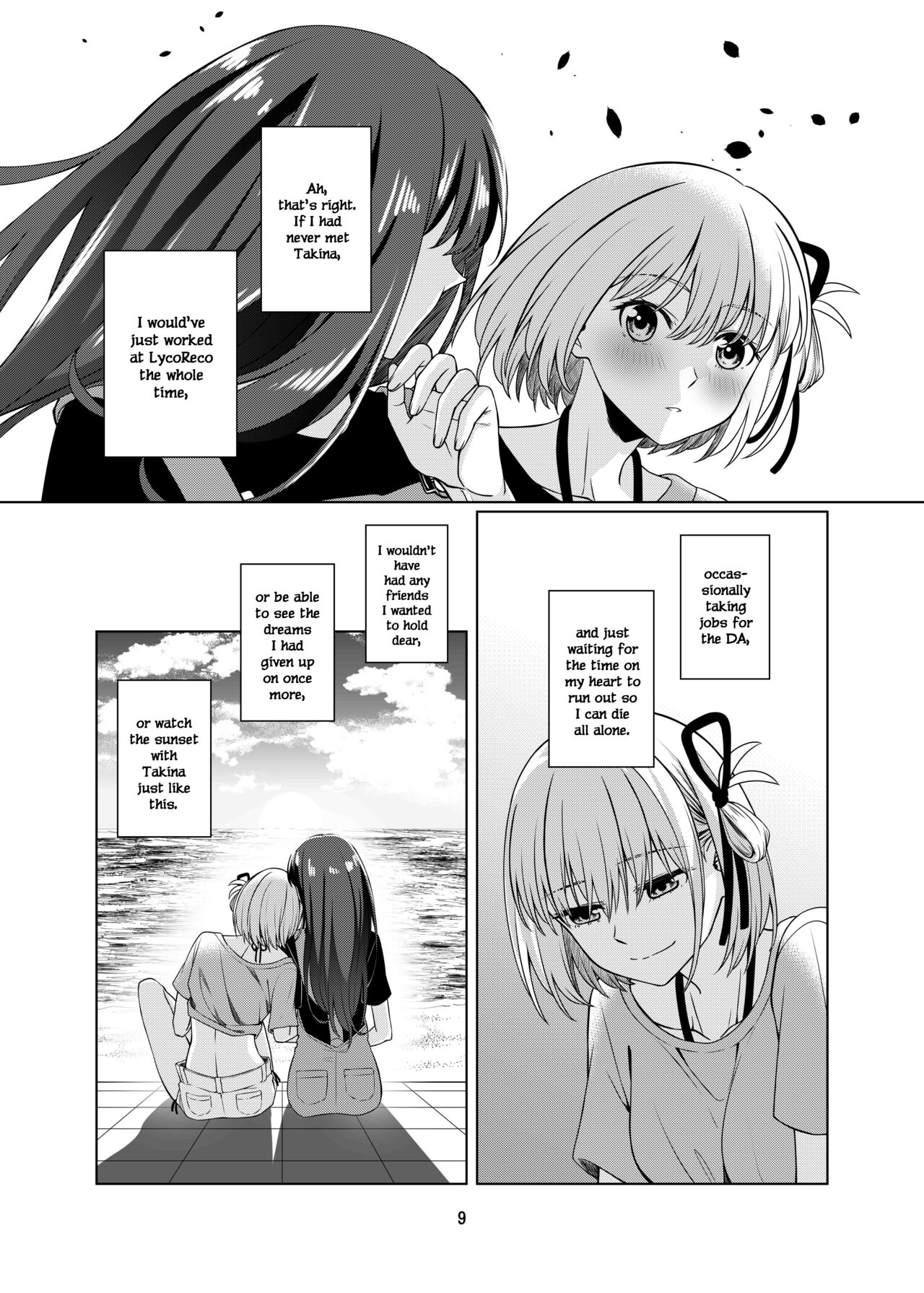 [Kudamonoichizu (Rikuu)] Watashi no Yome ni Narimasenka? | Will You Be My Wife? (Lycoris Recoil) [English] [/u/ scanlations] [Digital] image number 10