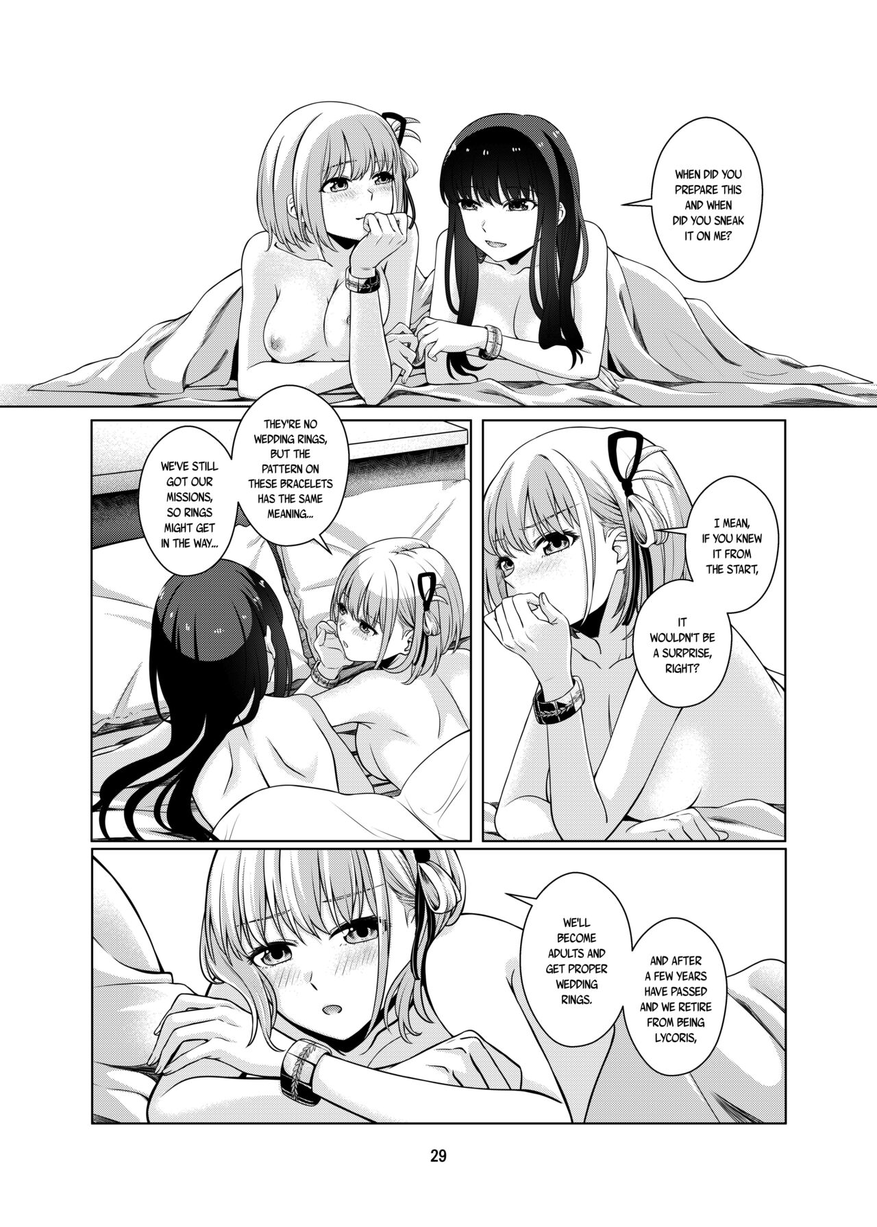 [Kudamonoichizu (Rikuu)] Watashi no Yome ni Narimasenka? | Will You Be My Wife? (Lycoris Recoil) [English] [/u/ scanlations] [Digital] image number 30