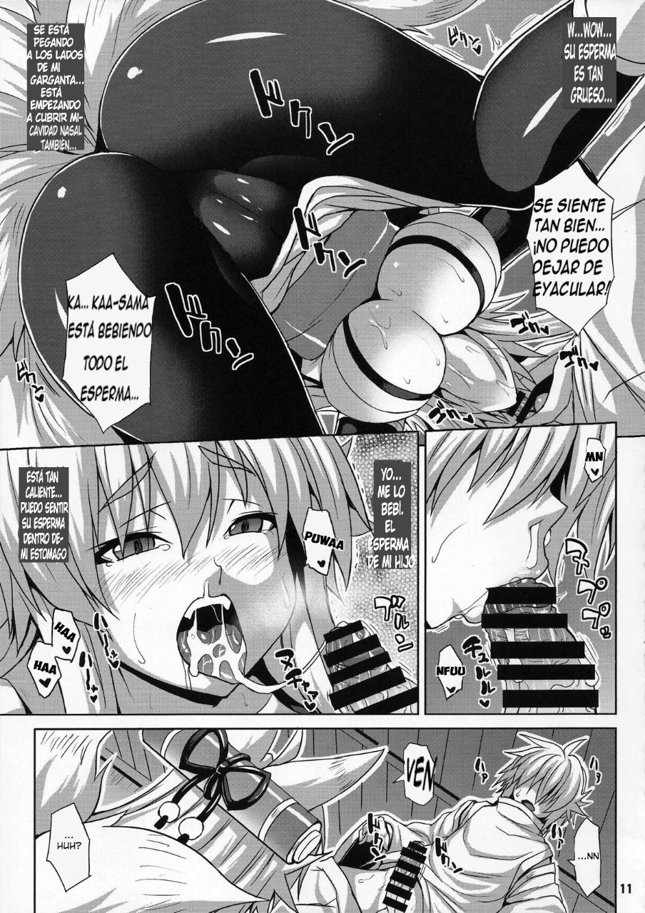 (C87) [Nounai Ekijiru (Somejima)] Konjuu Inkyo Kurashi | Viviendo Con Una Bestia De Espiritú Lascivo (Shinrabansho) [Spanish] [Santi-Sama Traducciones] image number 10