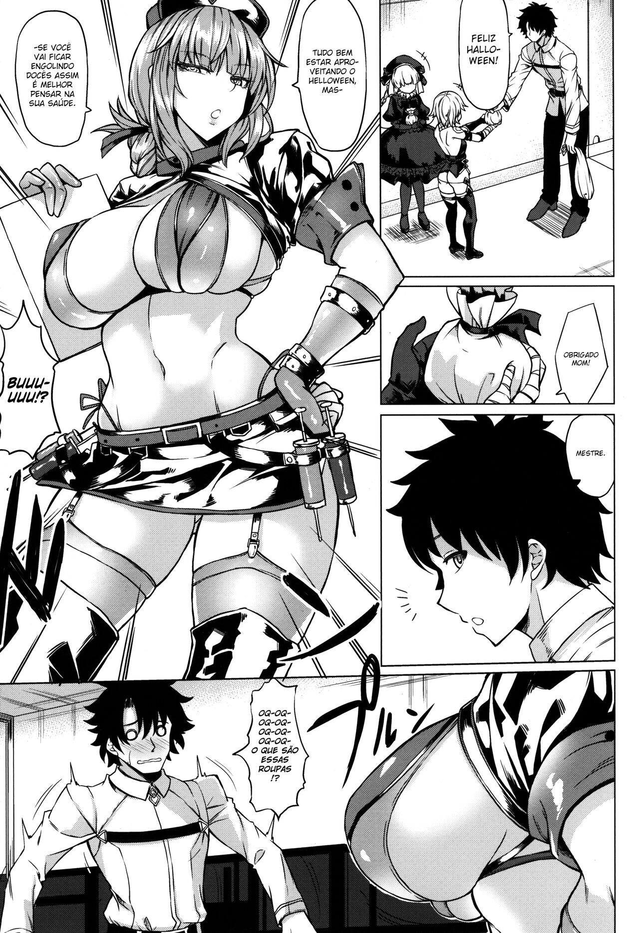 (C93) [Nanakorobi Yaoki (kinntarou)] Natsuyasumi to Halloween | Summer Break and Halloween (Fate/Grand Order) [Portuguese-BR] [YatogamiXD] 이미지 번호 21