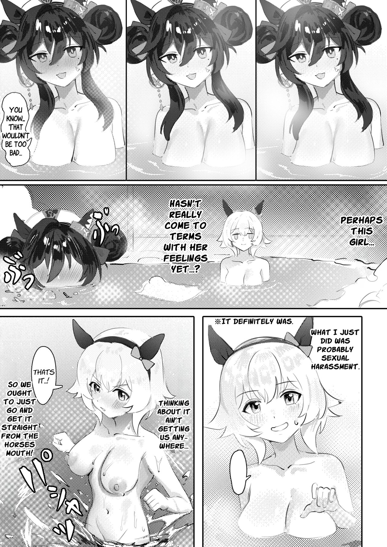 [Awei] Imouto to Imouto to Onsen | Onsen with Sister and Sister (Uma Musume Pretty Derby) [English] [Decensored] image number 9