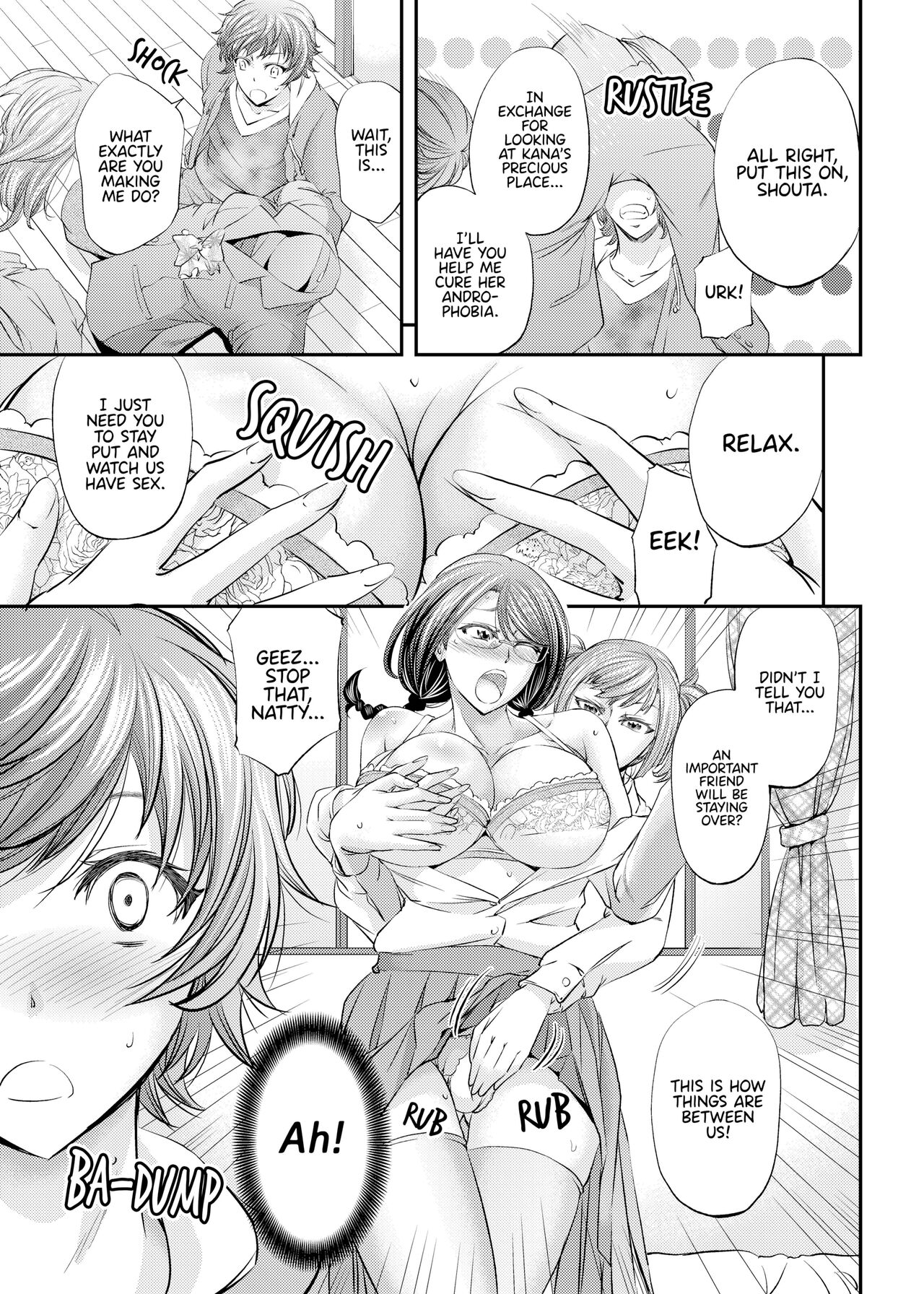 [Monji Koubou (Kikuichi Monji)] Feminized and Dominated by My Sister and Her Girlfriend image number 6