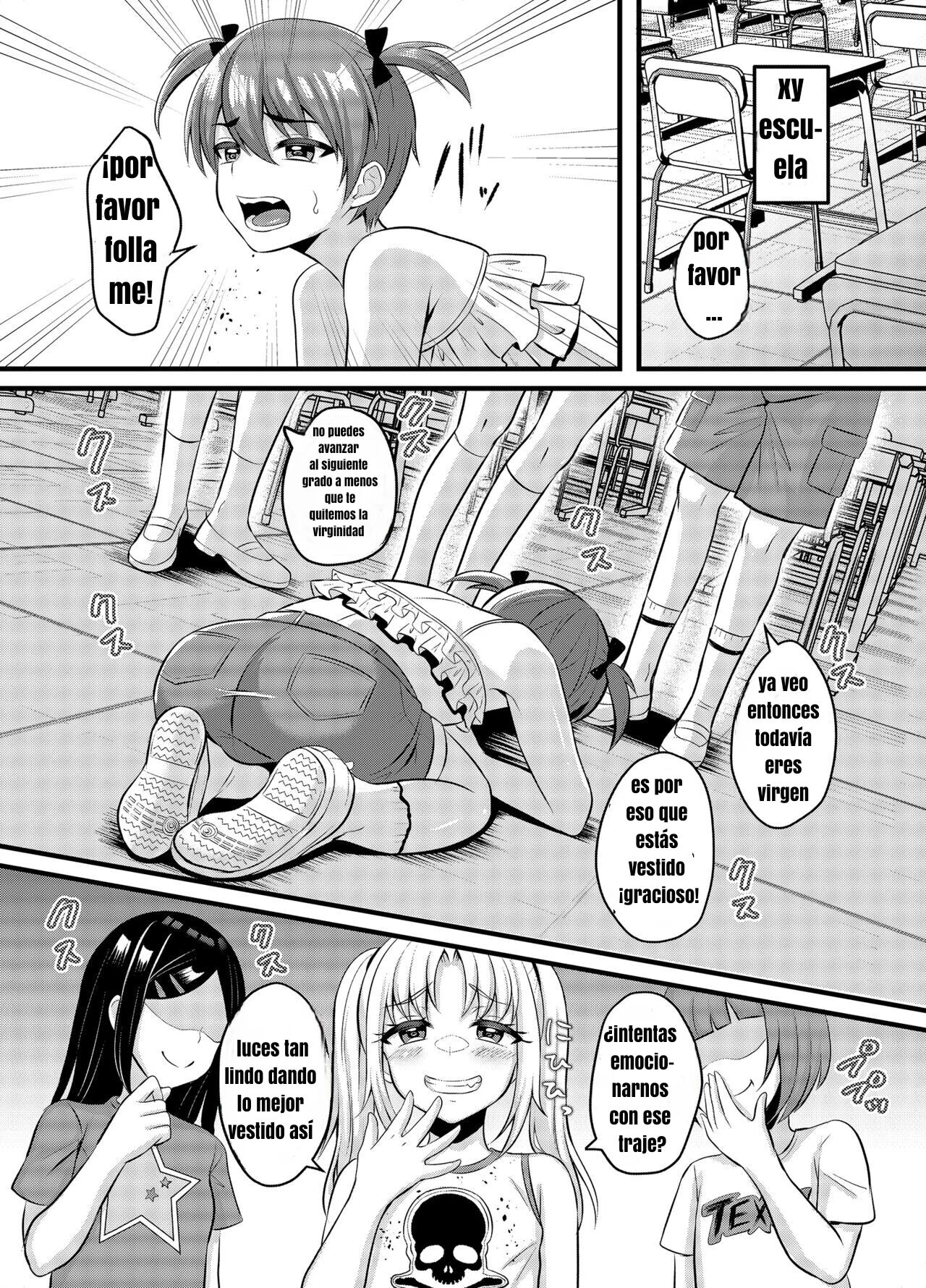 [Chijoku An (Amamiya Iria)] Joshi ni Kobiru Danshi-tachi [Spanish][Futawara] 画像番号 12