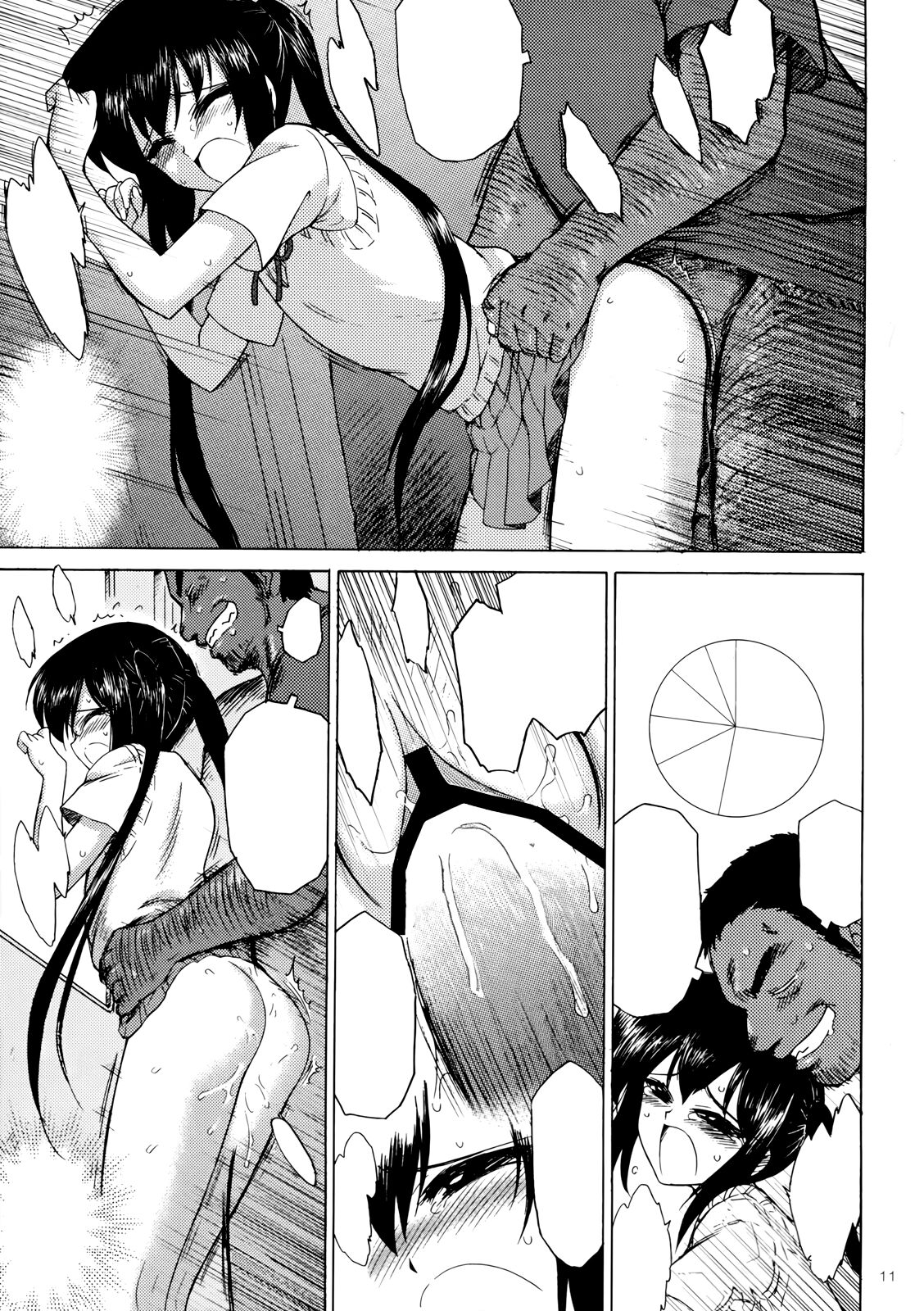 (COMIC1☆4) [BLACK DOG (Kuroinu Juu)] Azunyan to Dokidoki Chikan Densha (K-ON!) [Textless] numero di immagine  10