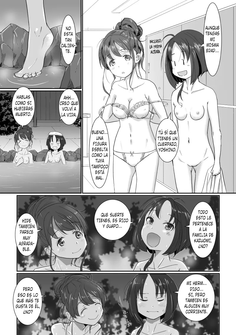 [Hato to Mugi (Ohshima Hato)] Onsen Swap Ryokou ~ Demo Koibito wa Uso de Honto wa Imouto!? | Viaje Swinger a las Aguas Termales ~ ¿¡Sólo que En Realidad no es Mi Novia, Sino Mi Hermana Menor!? [Spanish] [Unnamed team] [Digital] изображение № 10
