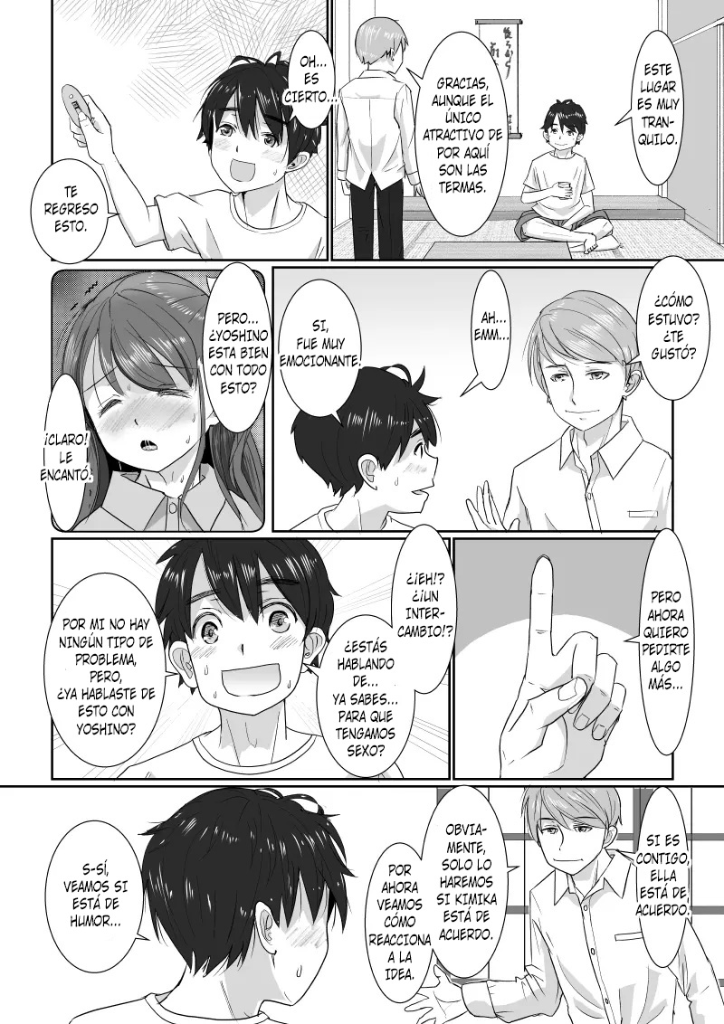 [Hato to Mugi (Ohshima Hato)] Onsen Swap Ryokou ~ Demo Koibito wa Uso de Honto wa Imouto!? | Viaje Swinger a las Aguas Termales ~ ¿¡Sólo que En Realidad no es Mi Novia, Sino Mi Hermana Menor!? [Spanish] [Unnamed team] [Digital] изображение № 11