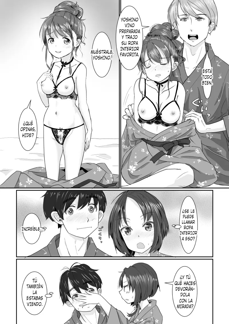[Hato to Mugi (Ohshima Hato)] Onsen Swap Ryokou ~ Demo Koibito wa Uso de Honto wa Imouto!? | Viaje Swinger a las Aguas Termales ~ ¿¡Sólo que En Realidad no es Mi Novia, Sino Mi Hermana Menor!? [Spanish] [Unnamed team] [Digital] изображение № 14