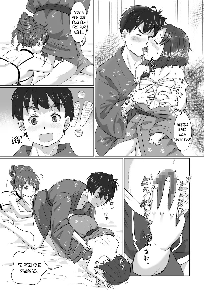 [Hato to Mugi (Ohshima Hato)] Onsen Swap Ryokou ~ Demo Koibito wa Uso de Honto wa Imouto!? | Viaje Swinger a las Aguas Termales ~ ¿¡Sólo que En Realidad no es Mi Novia, Sino Mi Hermana Menor!? [Spanish] [Unnamed team] [Digital] изображение № 18