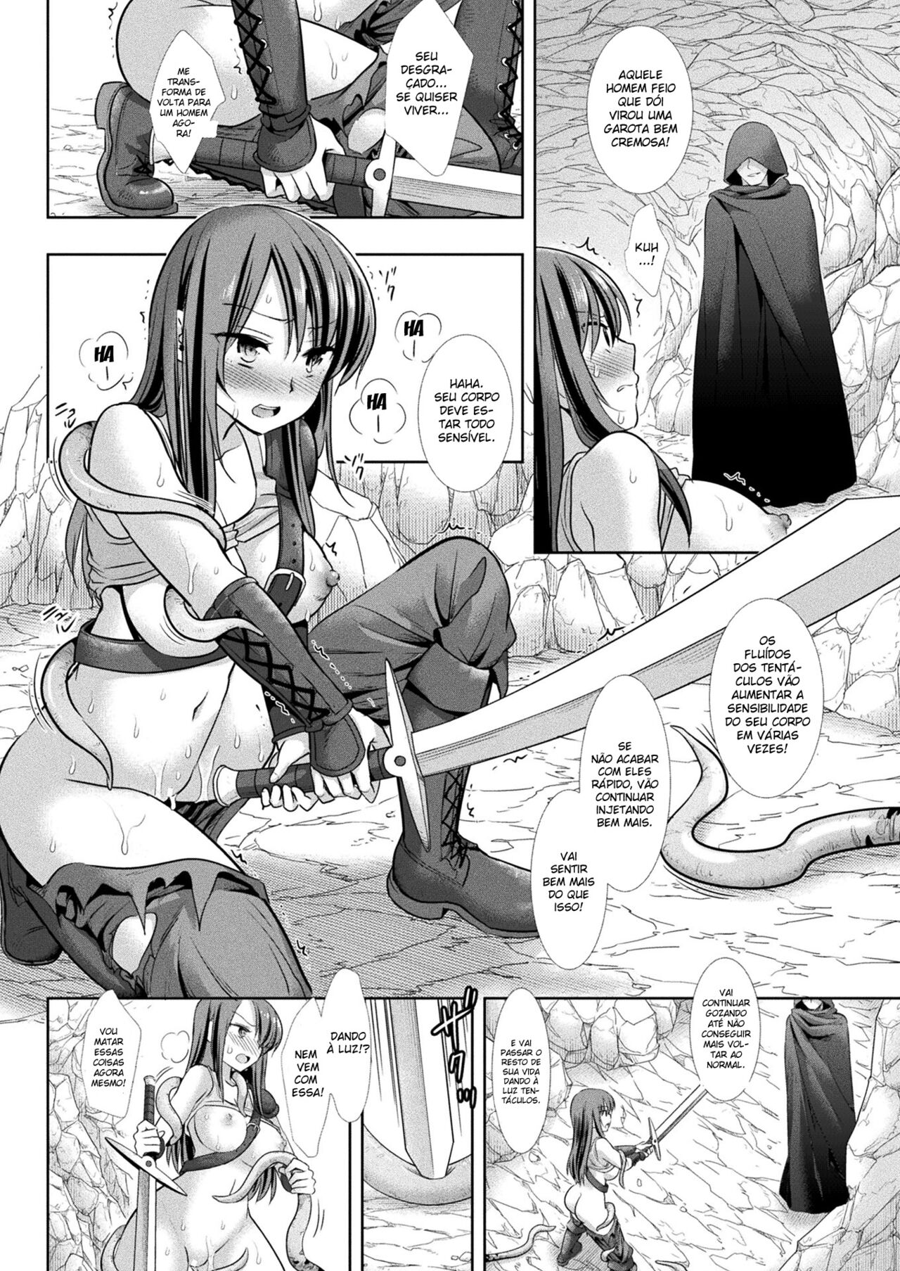 [Nagiyamasugi] Nyotaika no Wana ni Ochiru Mahou Kenshi | A Magical Swordman Who Fell Into a Gender Swap Trap (2D Dream Magazine 2019-08 Vol. 107) [Portuguese-BR] [Lobozero] [Digital] image number 8