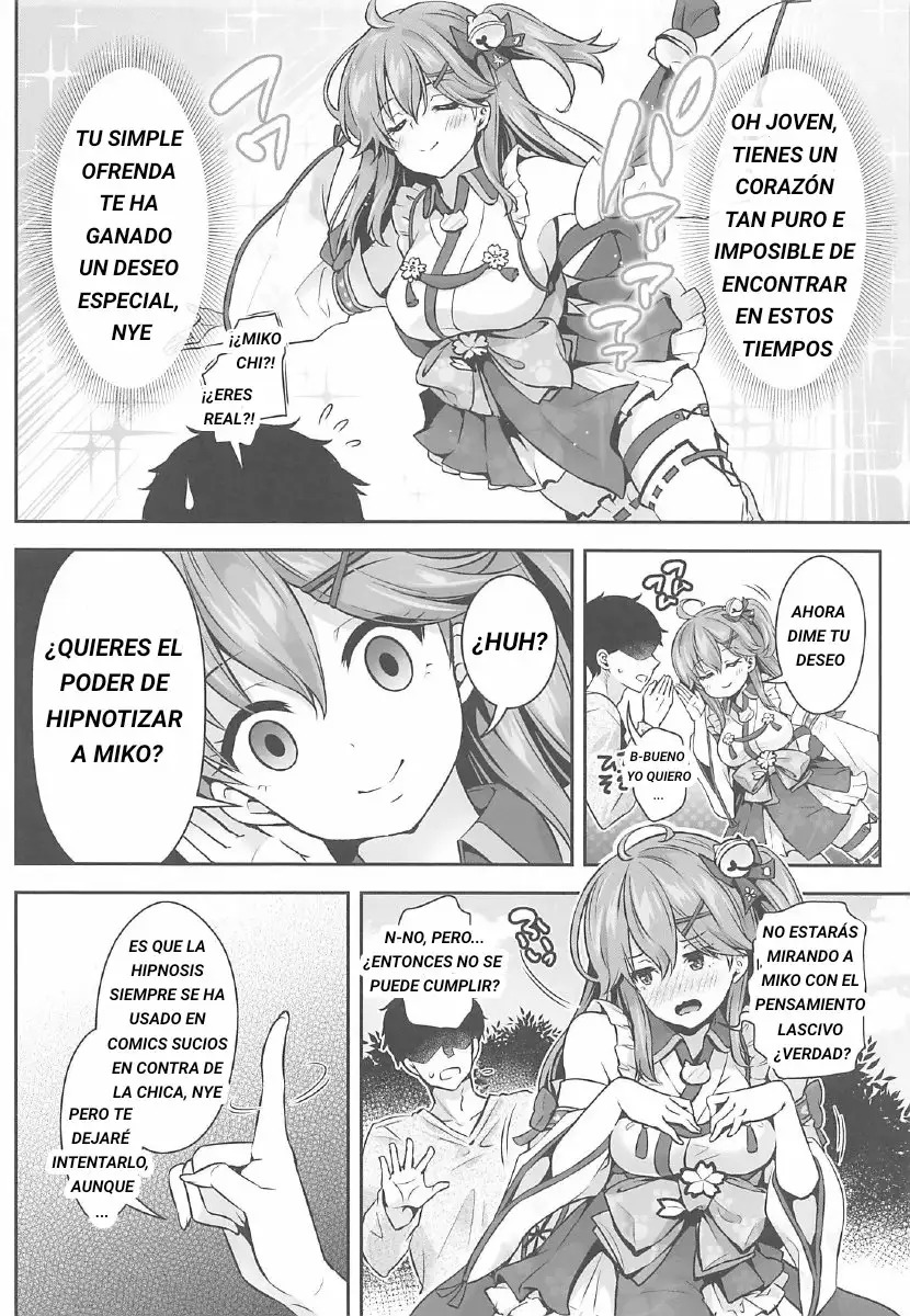 (C99) [Hachinoko P (hatigo)] Mikochi Saimin Ecchi Hon ~Youji Taikou Hen~ | Mikochi Lewd Hypnosis Book ~Infant Regression Edition~ (Sakura Miko) [Spanish] [Versiculos de la Biblia] numero di immagine  5