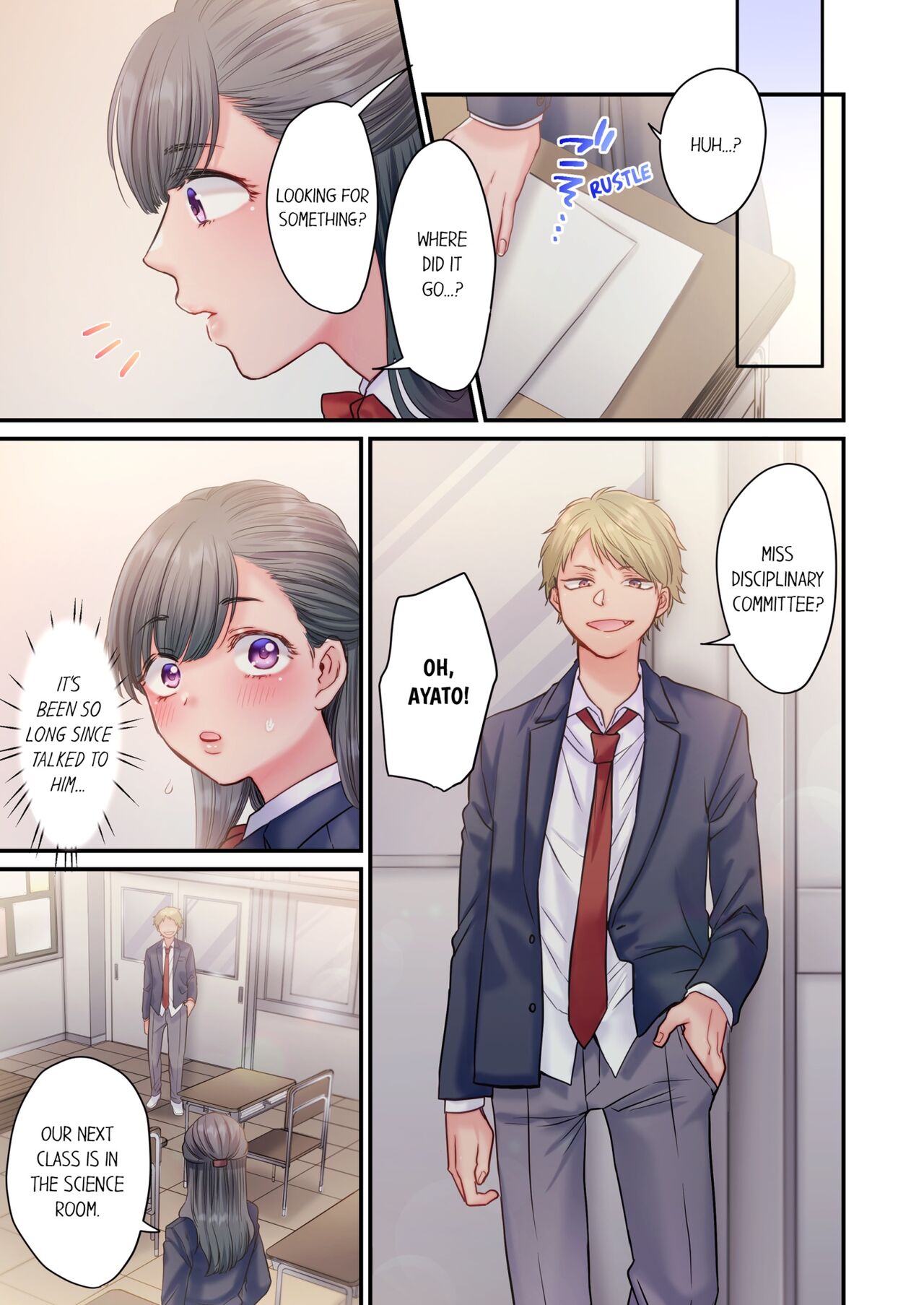 [Izumi Uni] Skirt no Naka, Netorare-chuu. ~ Fuuki Iin wa Furyou ni Zettai Fukujuu desu 1 | NTR Underneath Her Skirt 1 [English] [Decensored] Bildnummer 6