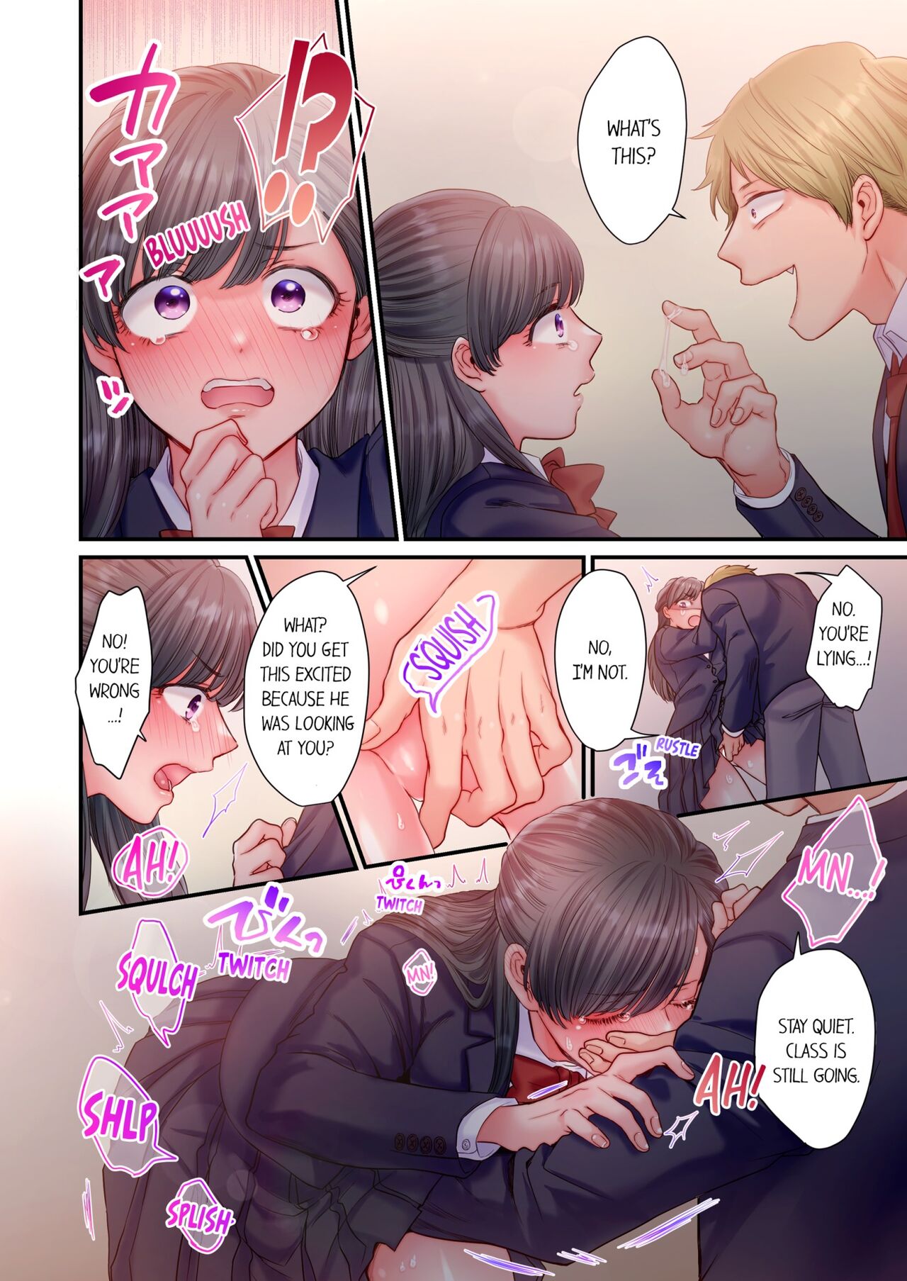 [Izumi Uni] Skirt no Naka, Netorare-chuu. ~ Fuuki Iin wa Furyou ni Zettai Fukujuu desu 1 | NTR Underneath Her Skirt 1 [English] [Decensored] Bildnummer 17