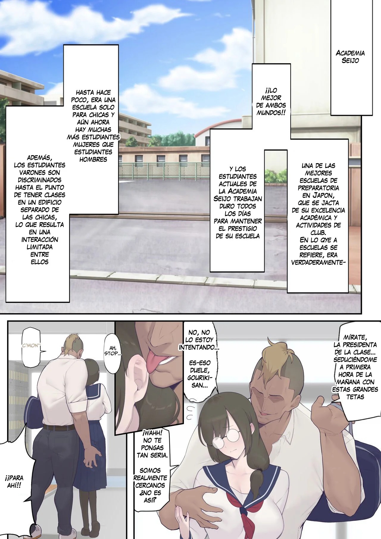 [Okushima Izumo] Daraku Seitokai ~Hiiragi Ayane Hen~ [Spanish] [UNION ANIME] [Digital] 图片编号 3