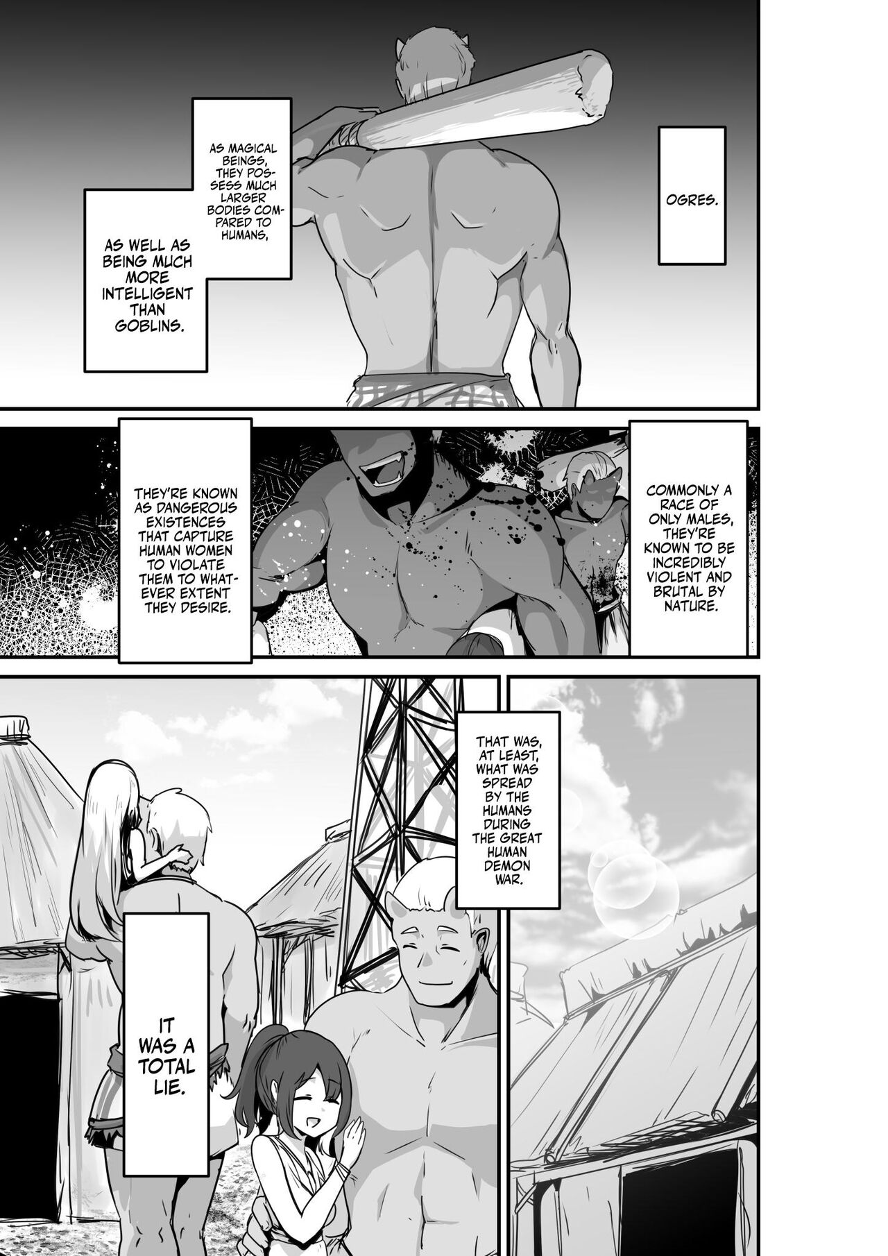 [HASHIOKI (Otemoto)] Elf to Orge ga Love-love Ecchi suru Ohanashi | Passionate Ogre And Elf Sex [English] [A Cool Person] imagen número 3
