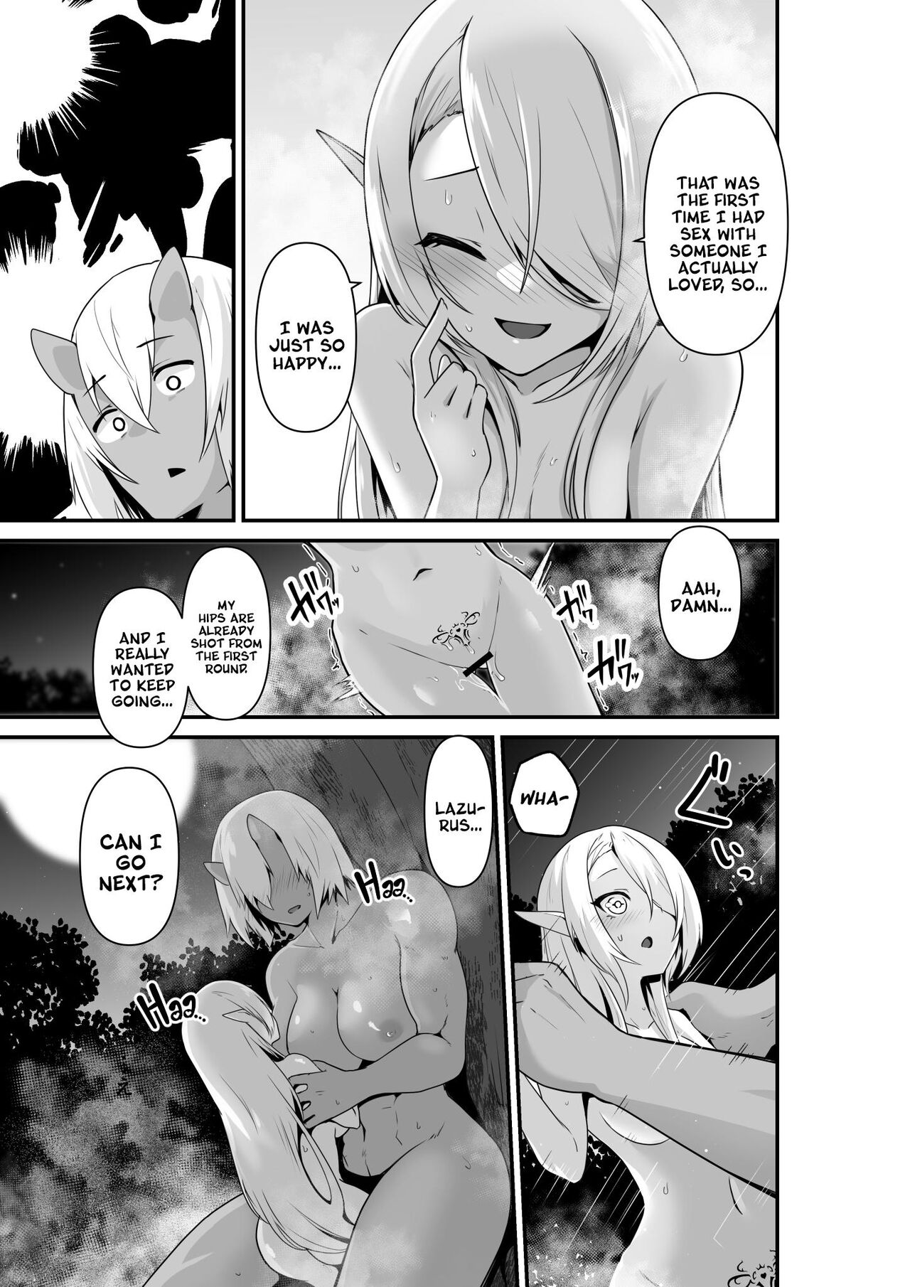 [HASHIOKI (Otemoto)] Elf to Orge ga Love-love Ecchi suru Ohanashi | Passionate Ogre And Elf Sex [English] [A Cool Person] imagen número 33