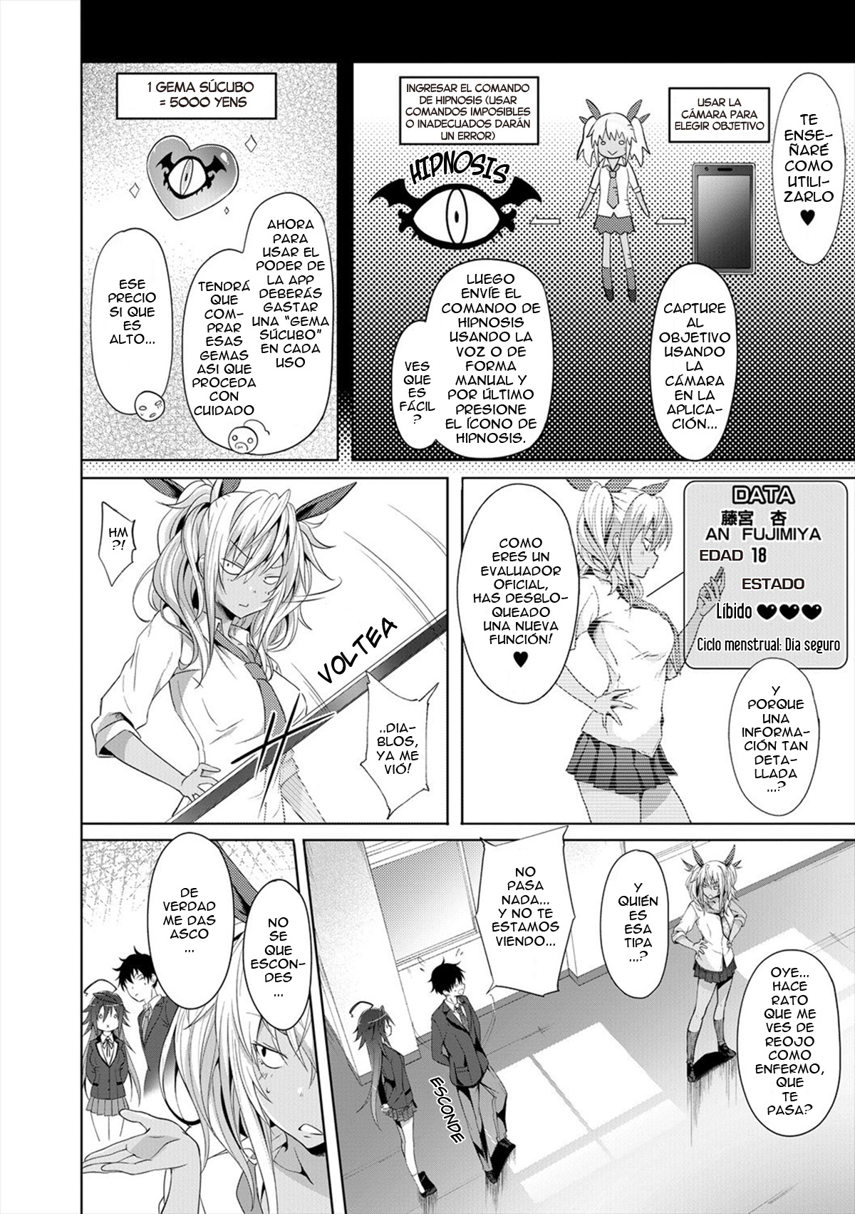 [Mizoguchi Gelatin] Succubus Appli <Gakuen Saimin> [Spanish] [Harenchi no Fansub] [Decensored]  [Digital] изображение № 18