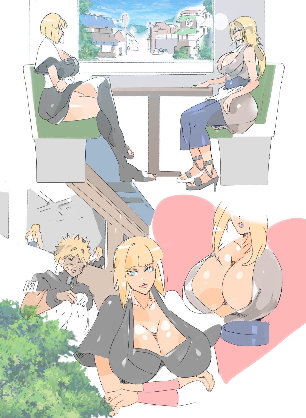 [Karyoten] Futari no Kinpatsu Kyonyuu no Onna-tachi o Chinpo no Horyo ni shimaru. Shuusei hon (Naruto) 이미지 번호 1