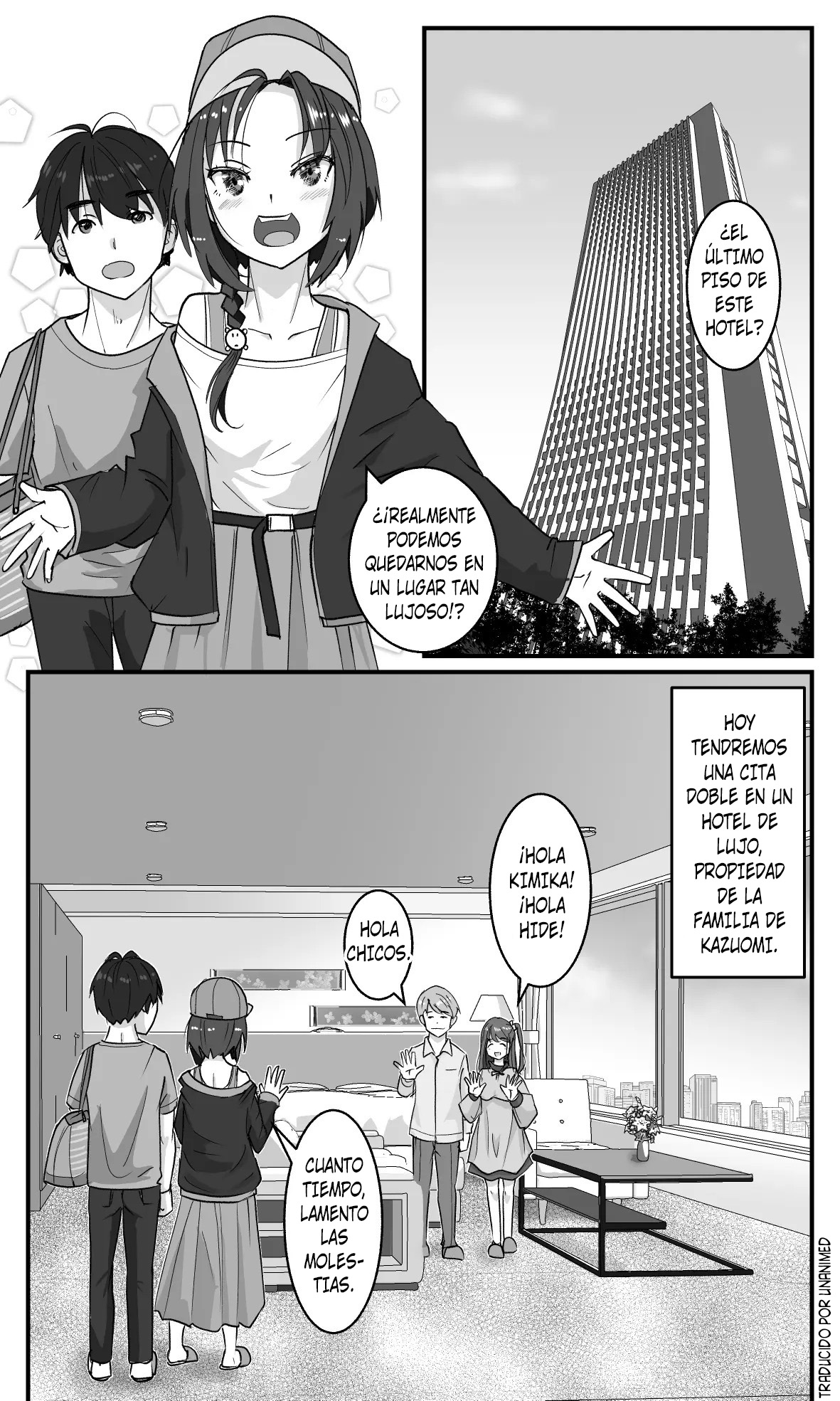 [Hato to Mugi (Ohshima Hato)] Love LOVE Swapping Hotel | Intercambio en el Hotel del Amor [Spanish] [Unnamed team] [Digital] 图片编号 2
