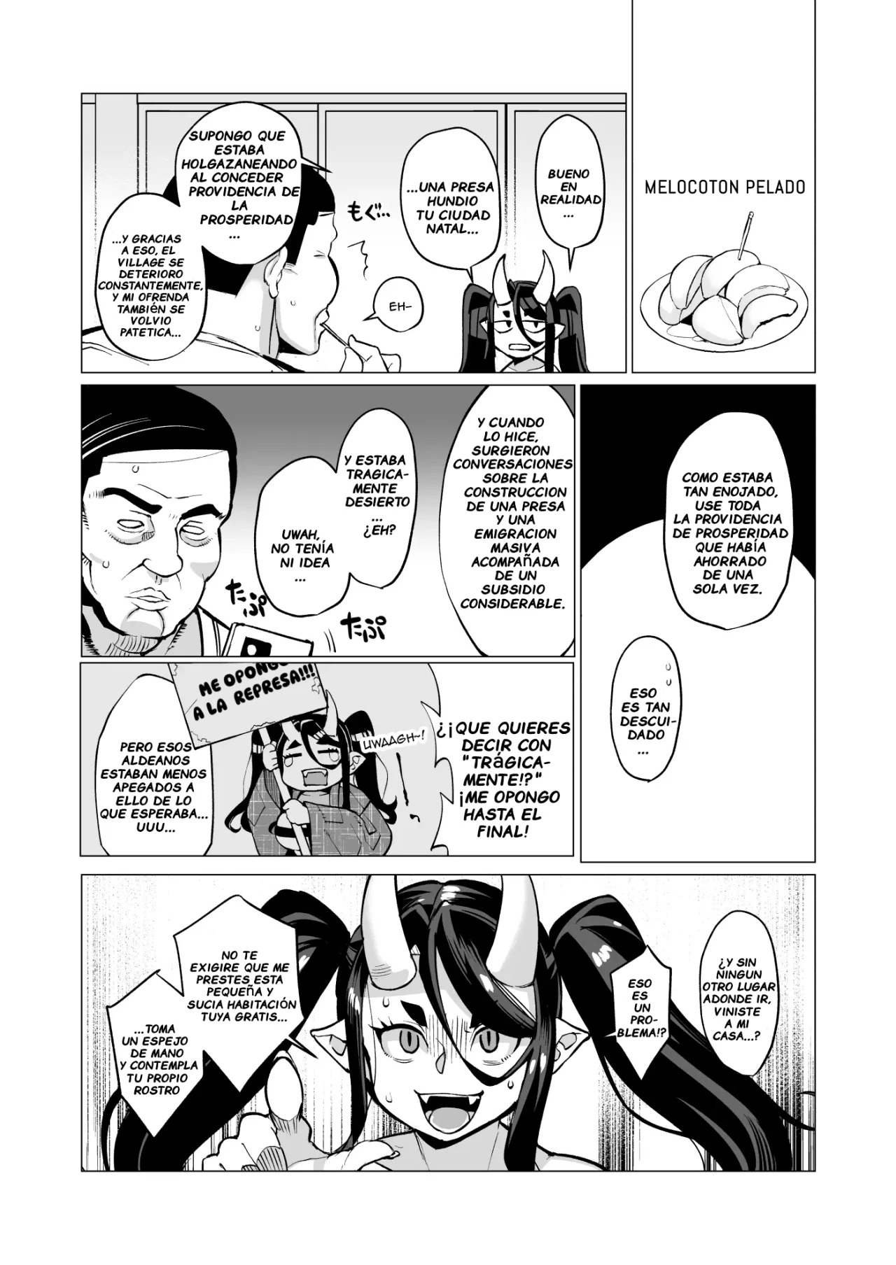 [Kuzunoha (Yumano Yuuki)] Oni Miko Yome Da Furusato de Choushi Koi Teta Shouwaru Oni Lolibabaa ga Jigou Jitoku de Subete o Ushinai Korogarikonde Kita node Oyome-san Ken Onaho ni Shiteyaru Hanashi [Spanish] [Notsuland] [Digital] image number 6