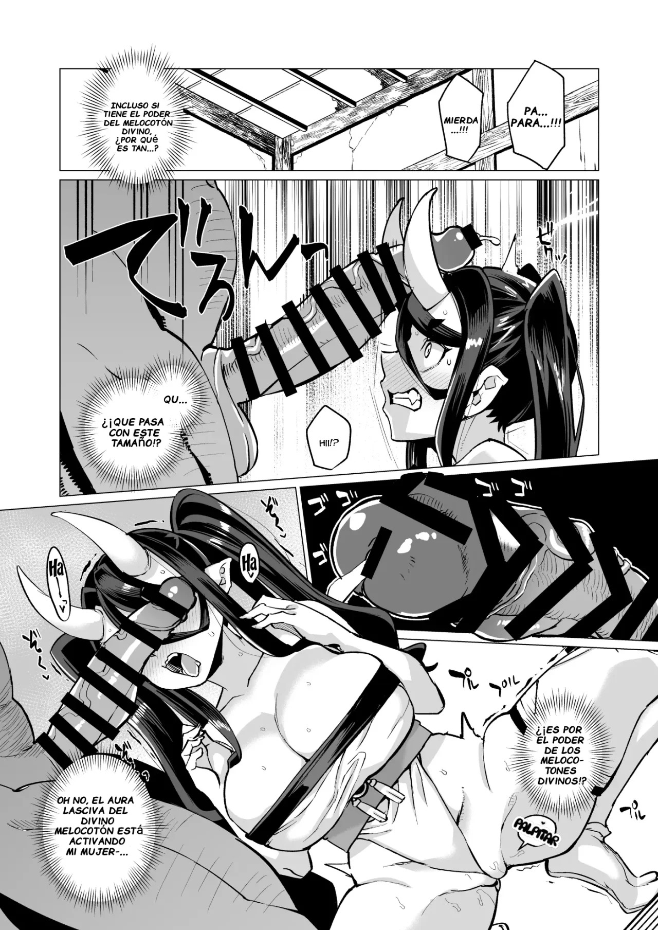 [Kuzunoha (Yumano Yuuki)] Oni Miko Yome Da Furusato de Choushi Koi Teta Shouwaru Oni Lolibabaa ga Jigou Jitoku de Subete o Ushinai Korogarikonde Kita node Oyome-san Ken Onaho ni Shiteyaru Hanashi [Spanish] [Notsuland] [Digital] image number 9