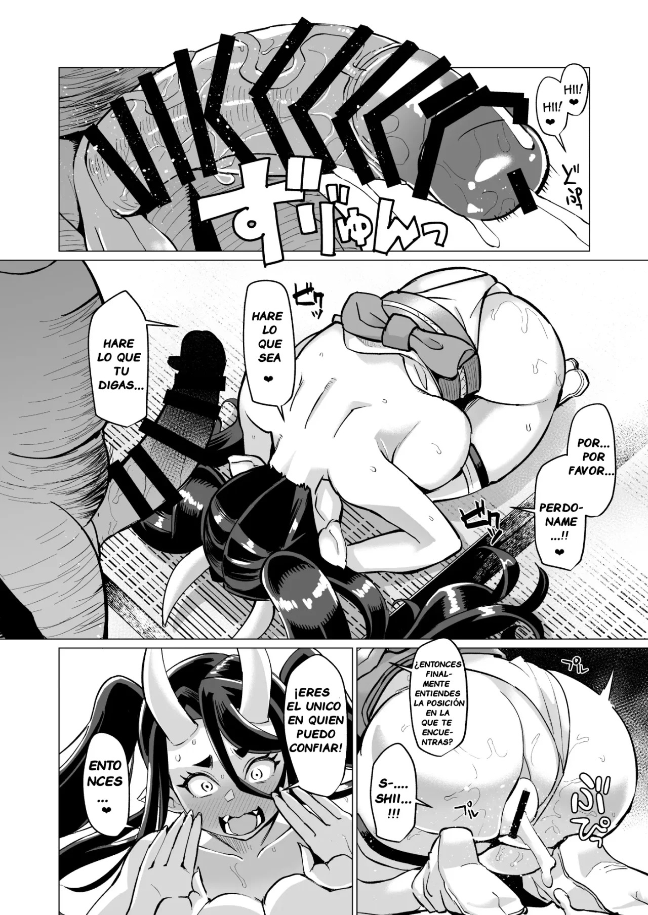 [Kuzunoha (Yumano Yuuki)] Oni Miko Yome Da Furusato de Choushi Koi Teta Shouwaru Oni Lolibabaa ga Jigou Jitoku de Subete o Ushinai Korogarikonde Kita node Oyome-san Ken Onaho ni Shiteyaru Hanashi [Spanish] [Notsuland] [Digital] image number 23