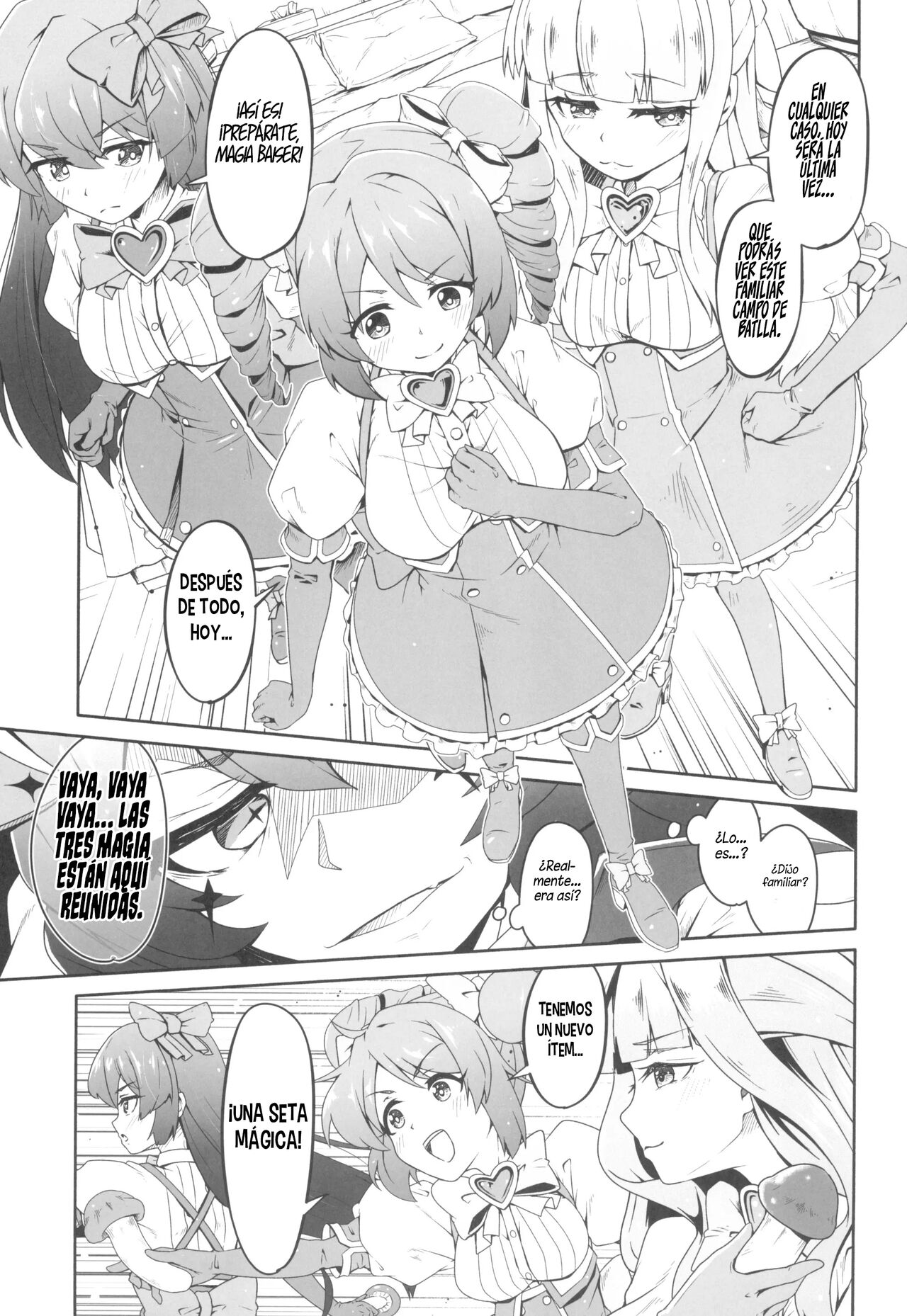 (COMIC1☆24) [MIDDLY (Midorinocha)] Kaishaku chigai ni akogarete (Mahou Shoujo ni Akogarete) [Spanish] [INSOMNIA] numero di immagine  7
