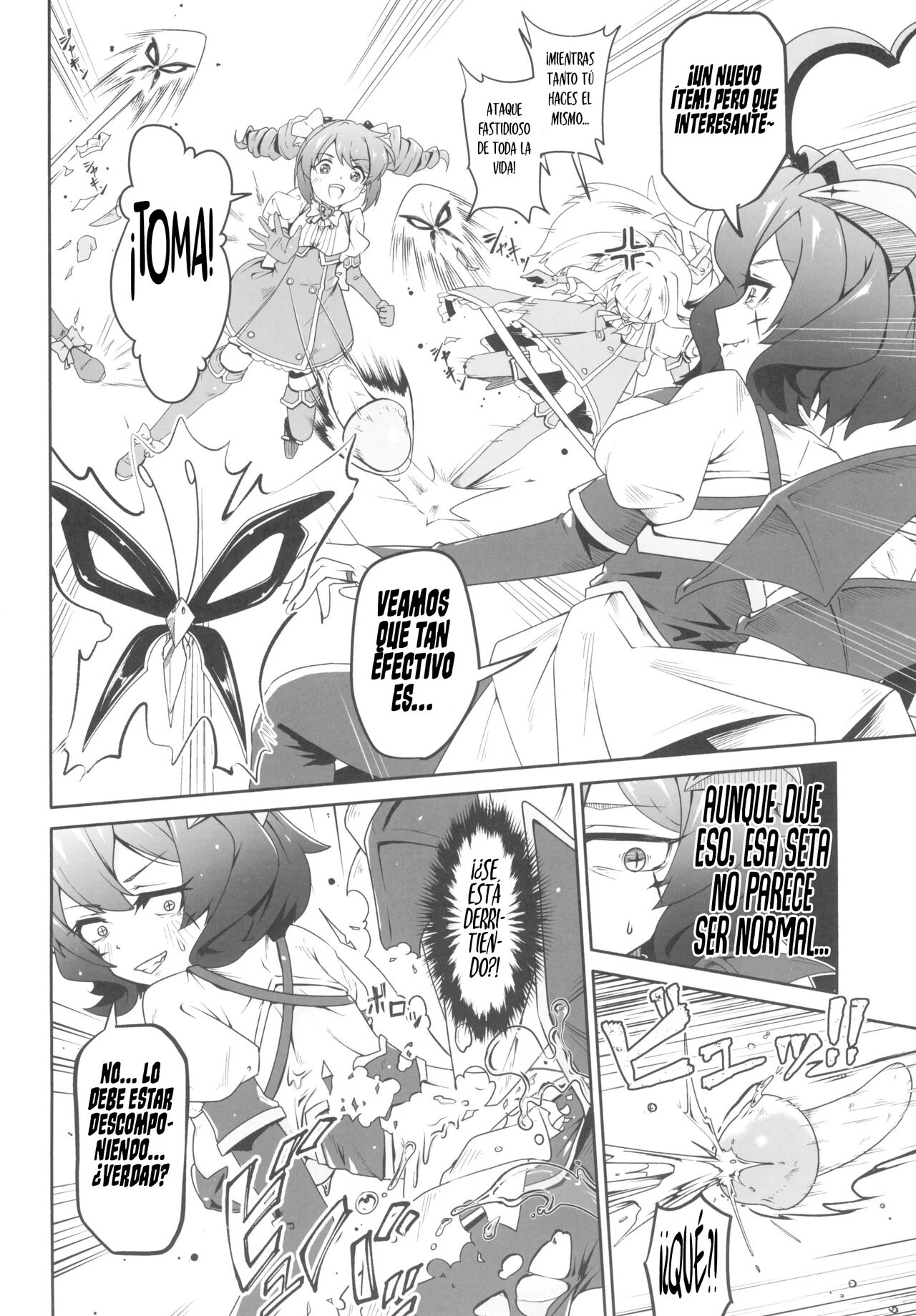 (COMIC1☆24) [MIDDLY (Midorinocha)] Kaishaku chigai ni akogarete (Mahou Shoujo ni Akogarete) [Spanish] [INSOMNIA] numero di immagine  8
