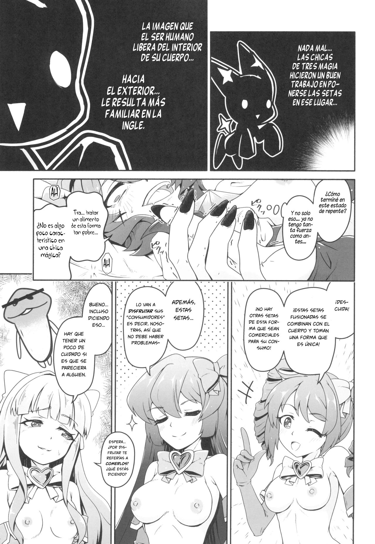 (COMIC1☆24) [MIDDLY (Midorinocha)] Kaishaku chigai ni akogarete (Mahou Shoujo ni Akogarete) [Spanish] [INSOMNIA] numero di immagine  11