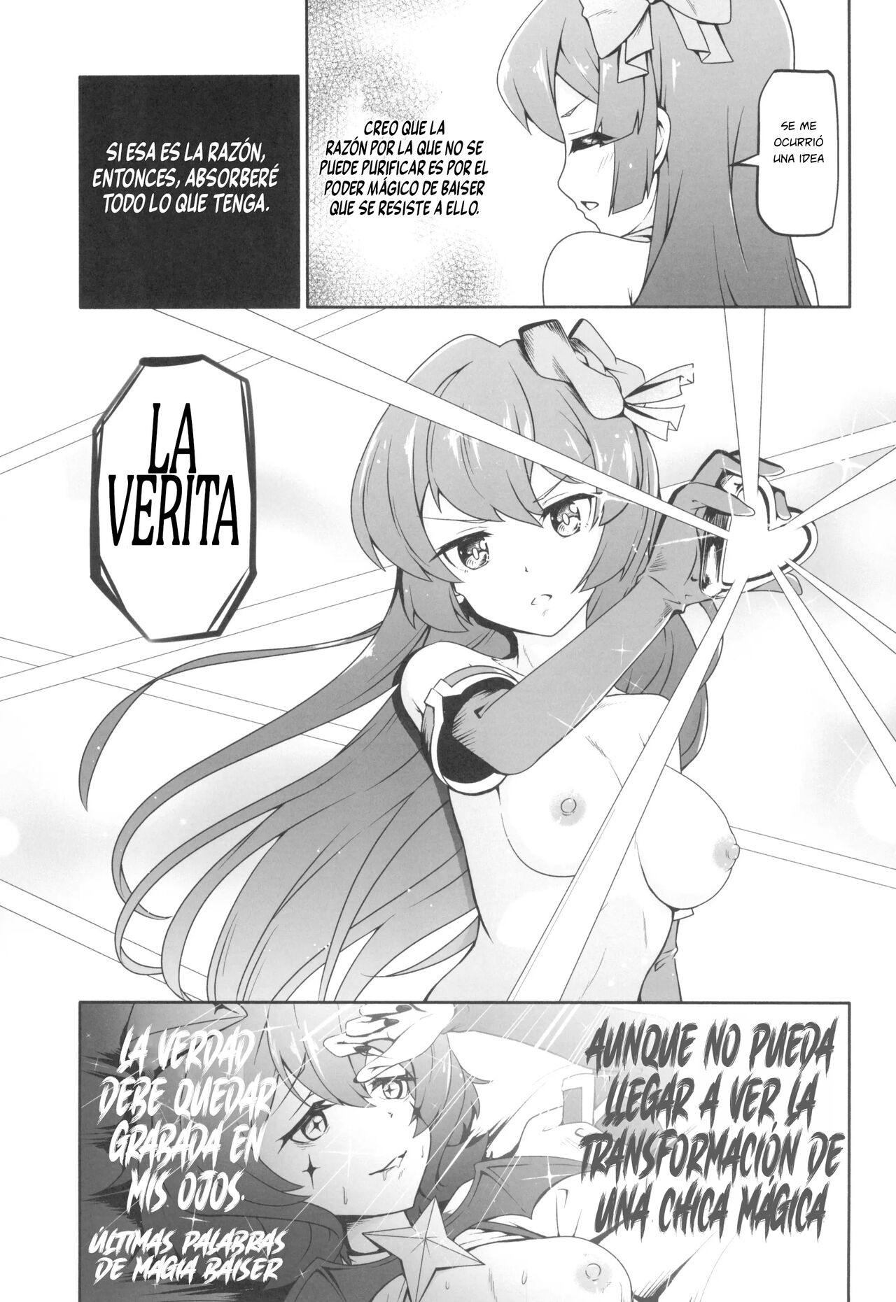 (COMIC1☆24) [MIDDLY (Midorinocha)] Kaishaku chigai ni akogarete (Mahou Shoujo ni Akogarete) [Spanish] [INSOMNIA] numero di immagine  15