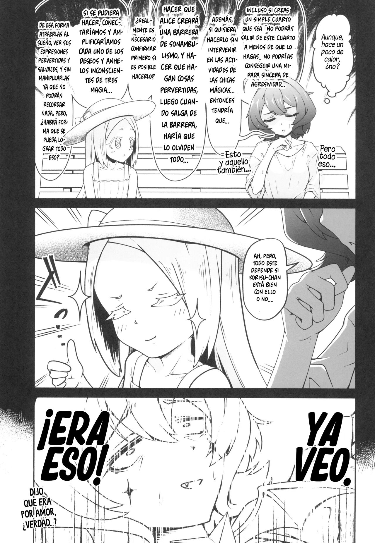 (COMIC1☆24) [MIDDLY (Midorinocha)] Kaishaku chigai ni akogarete (Mahou Shoujo ni Akogarete) [Spanish] [INSOMNIA] numero di immagine  17