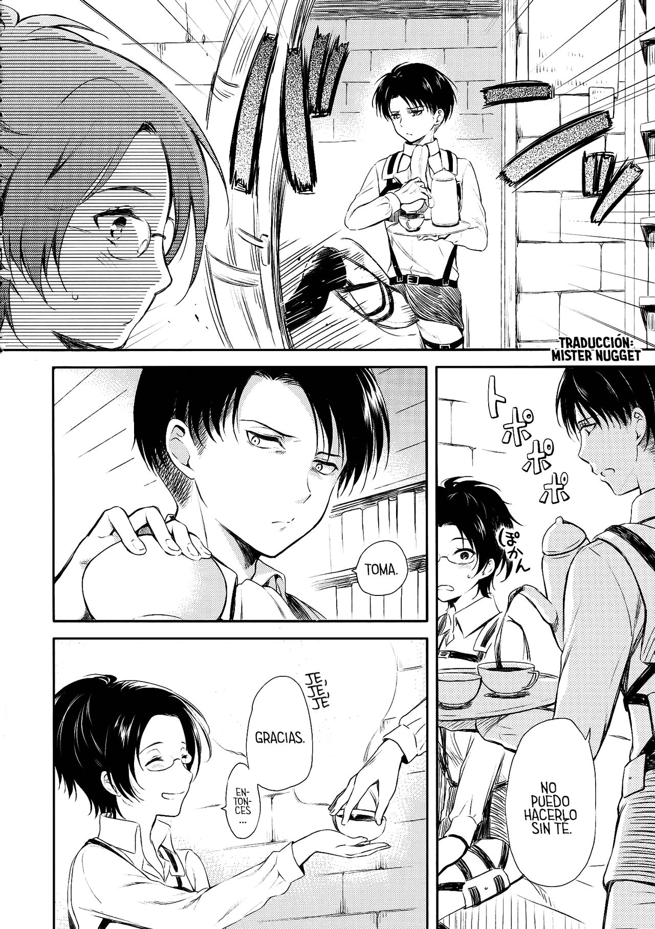 (SPARK8) [Affix (Ha-ru)] World End (Shingeki no Kyojin) [Spanish] [Mr. Nugget] изображение № 8