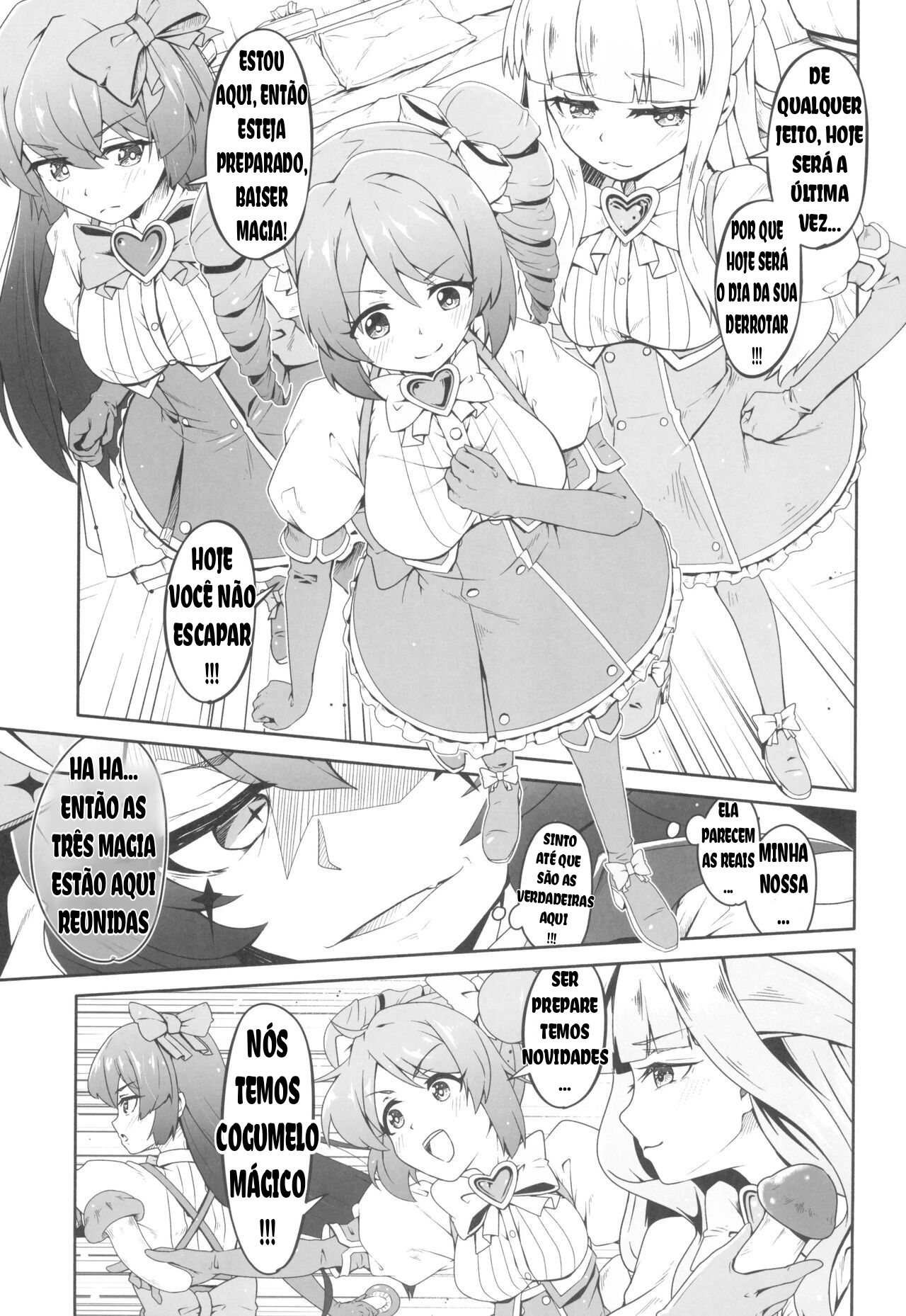 (COMIC1☆24) [MIDDLY (Midorinocha)] Kaishaku Chigai ni Akogarete (Mahou Shoujo ni Akogarete) [Portuguese-BR] 图片编号 7