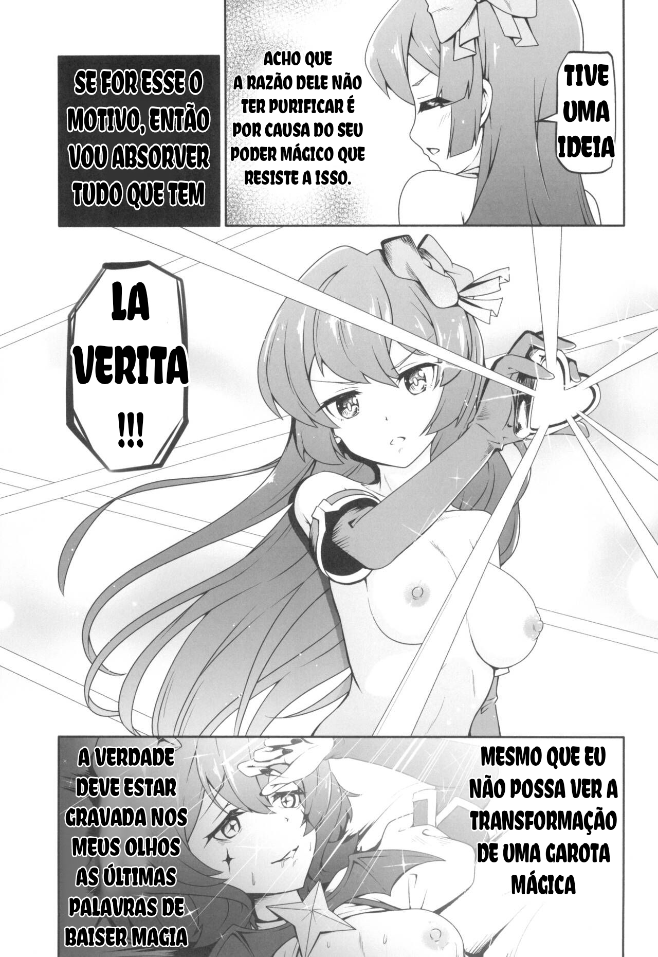 (COMIC1☆24) [MIDDLY (Midorinocha)] Kaishaku Chigai ni Akogarete (Mahou Shoujo ni Akogarete) [Portuguese-BR] 图片编号 15