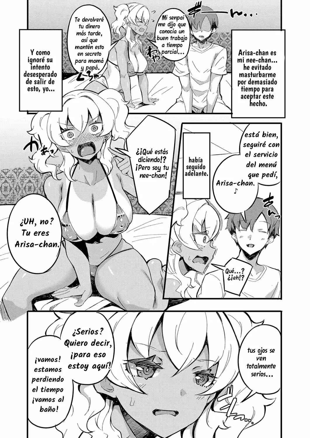 [Mocco] Hatsu Fuuzoku wa Aitsu to Battery ~Kyousei Skinship de Fukamari Sugiru Kankei~ | I Ran Into Her for My First Sexual Service ~A Relationship That Overly Deepens Through Forced Skinship~ (COMIC Grape Vol. 85) [Spanish] [Traducciones Muy Lentas] 5eme image