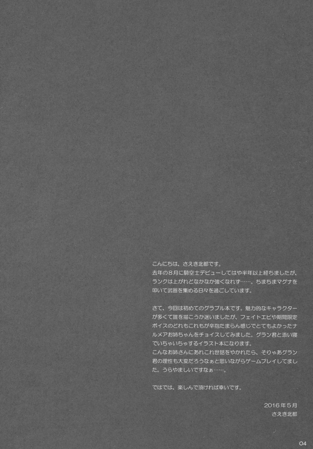 (COMIC1☆10) [SIDE EFFECTS (Saeki Hokuto)] Narmaya Onee-chan to Soine Shitai! | 想要娜爾梅亞姐姐陪睡! (Granblue Fantasy) [Chinese] imagen número 3