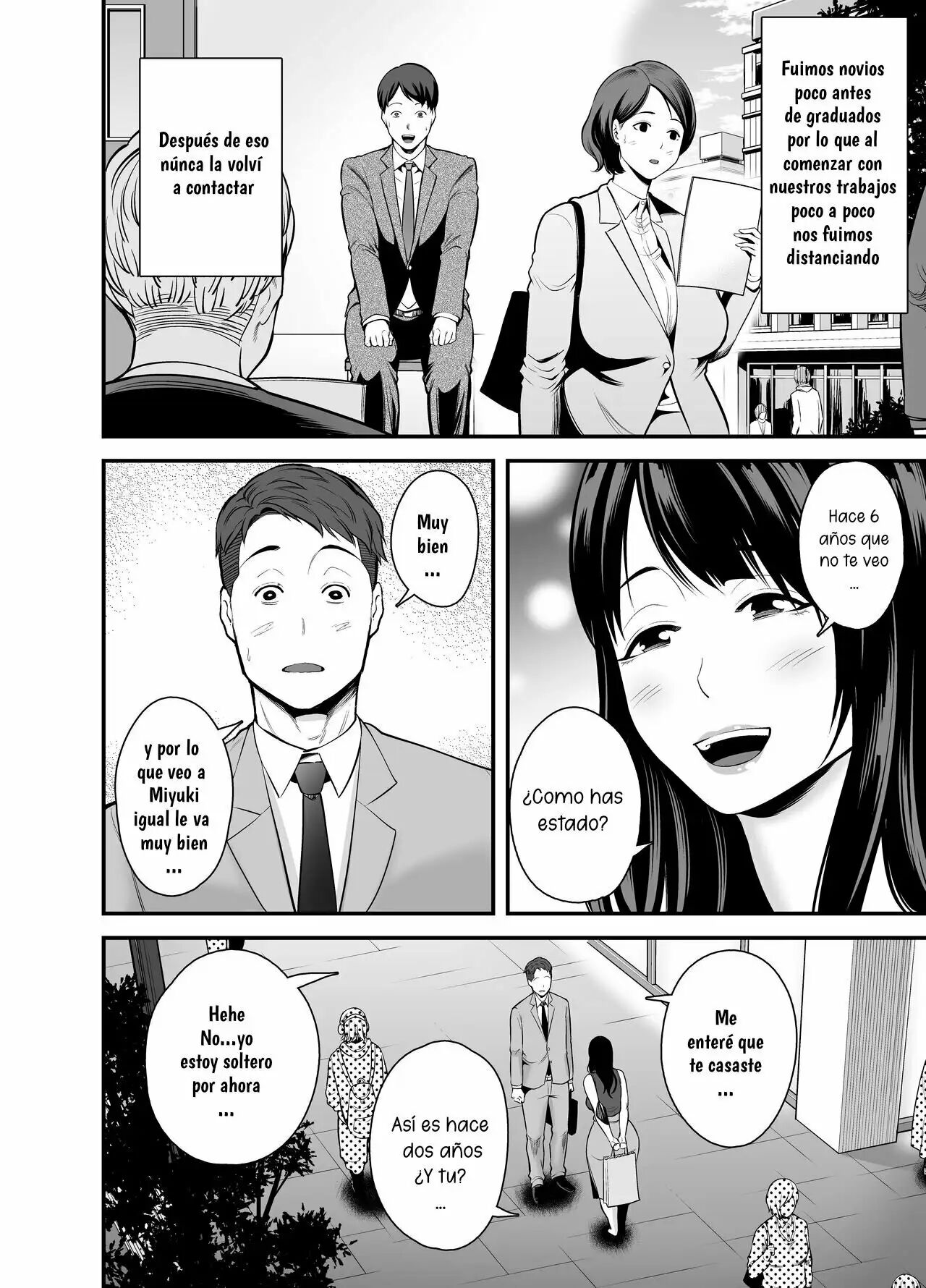 [Ura Meshiya (Maccha Neji)] Hitozuma ni Natta Motokano to Saikai shite... | Reencuentro con mi Ex-novia Casada [Spanish] [La Muerte es Vida] Bildnummer 4