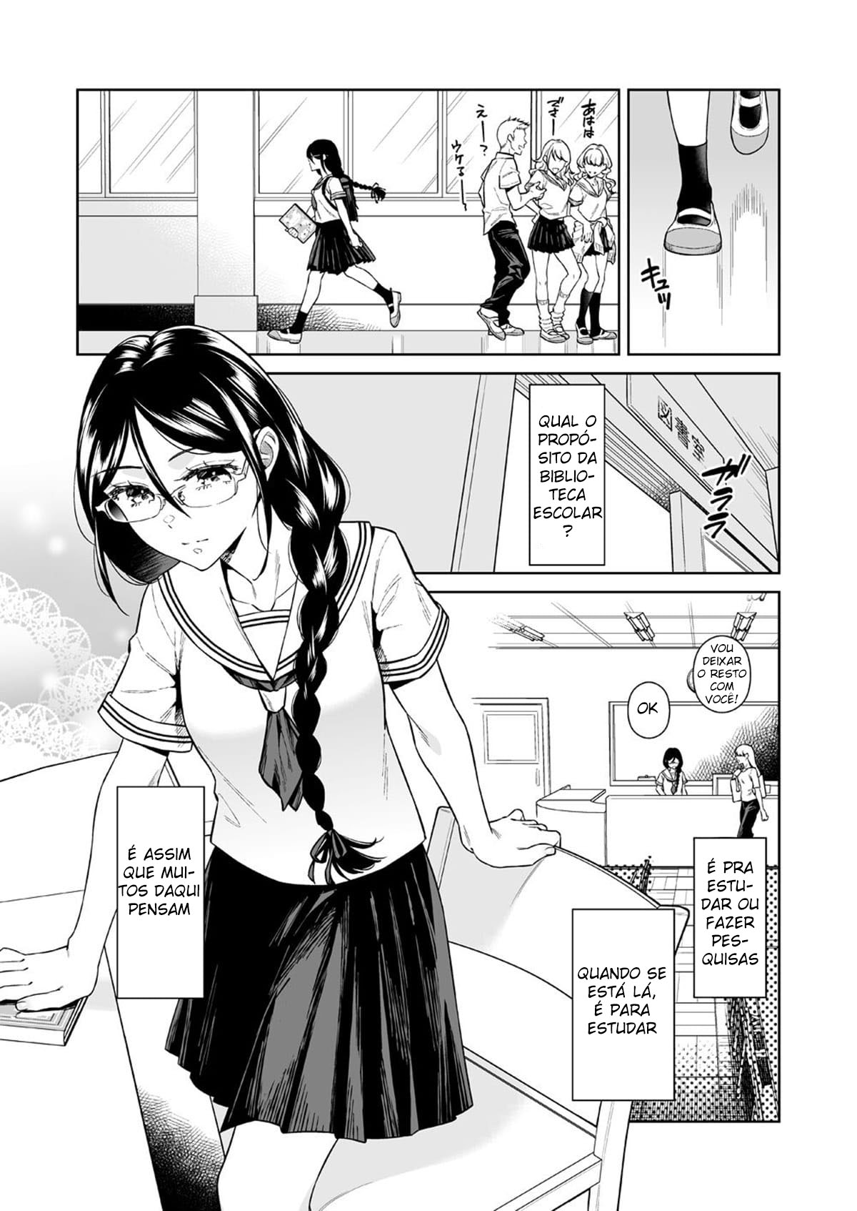 [2JIMUSUBI (Ohno Kanae)] Toshoshitsu no Kedamono-tachi | Os Pervertidos na Biblioteca [Portuguese-BR] [Mundo Hentai] [Digital] 图片编号 2