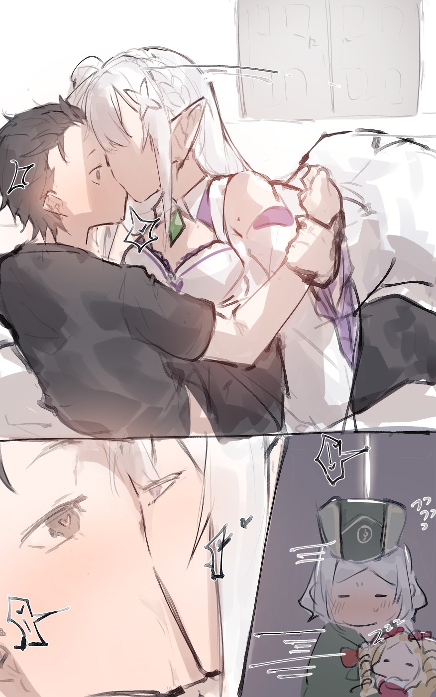 [Angel] Emilia x Subaru, Rem x Subaru image number 3