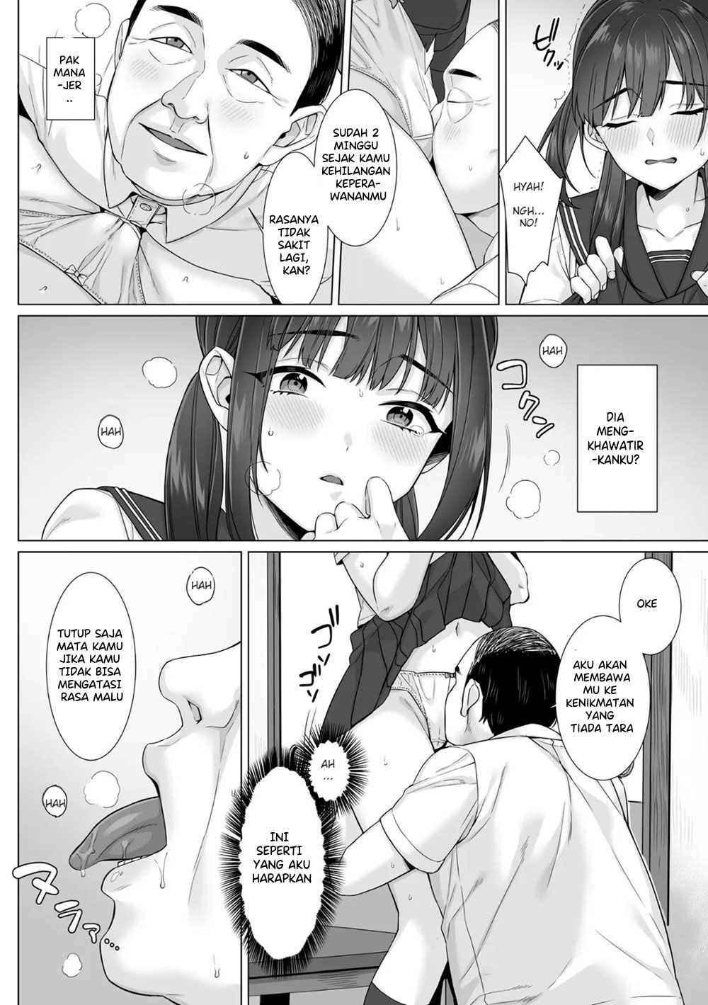 [miniru] Junboku Joshikousei wa Oyaji Iro ni Somerarete Comic Ban Chapter 4 [Indonesia] 이미지 번호 7