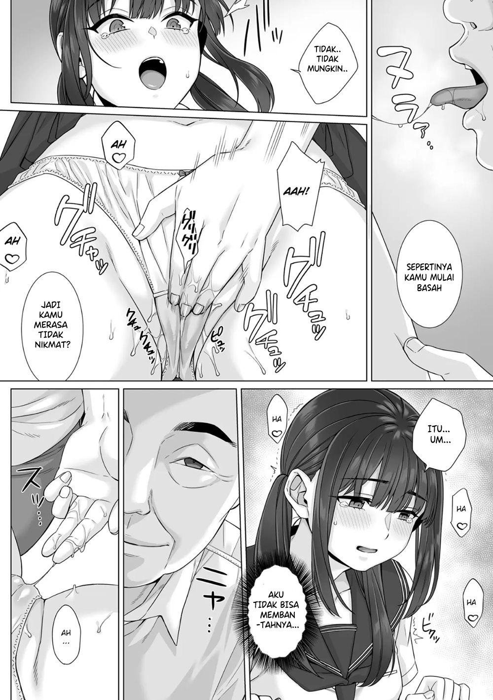 [miniru] Junboku Joshikousei wa Oyaji Iro ni Somerarete Comic Ban Chapter 4 [Indonesia] 이미지 번호 9