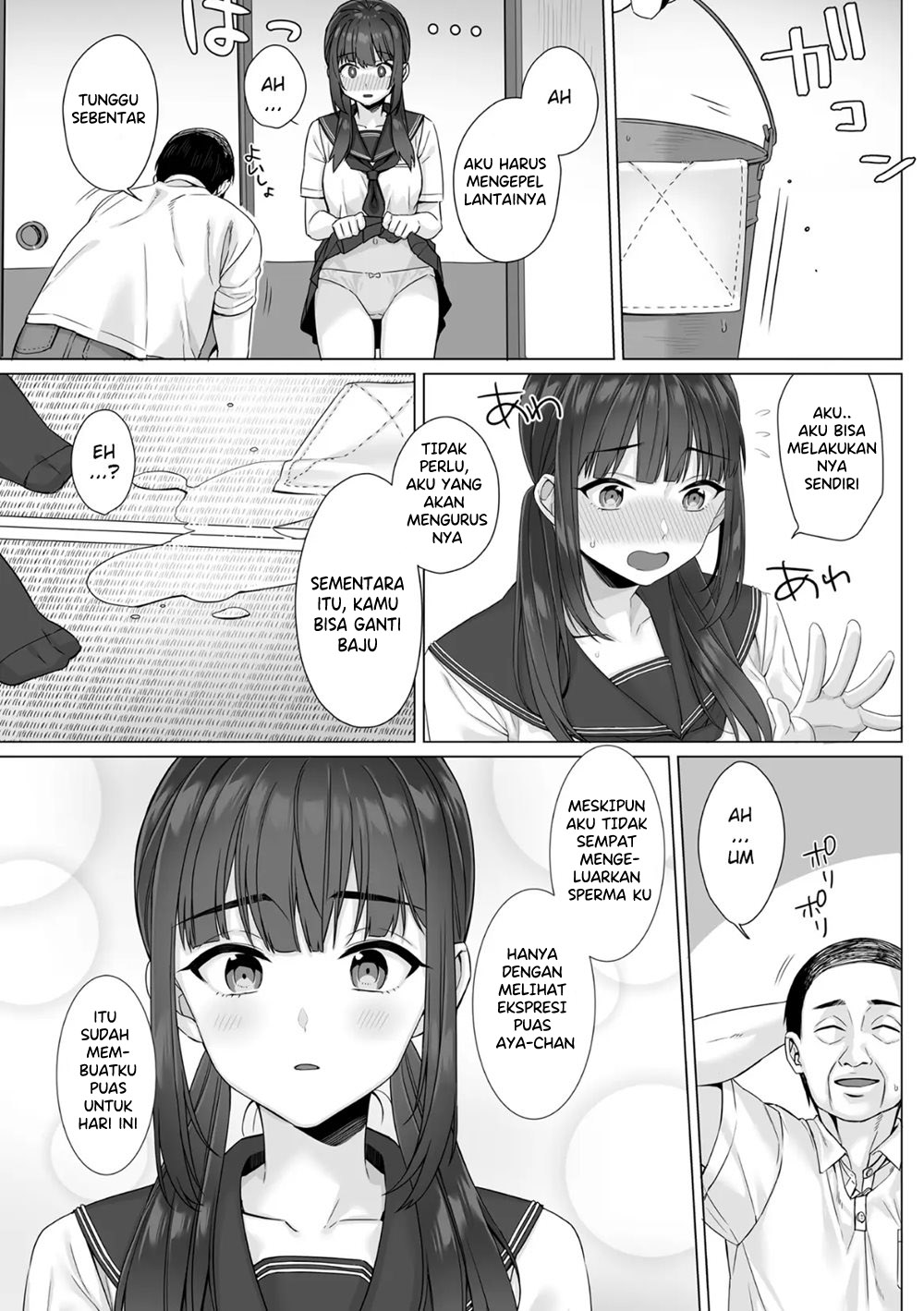 [miniru] Junboku Joshikousei wa Oyaji Iro ni Somerarete Comic Ban Chapter 4 [Indonesia] 이미지 번호 15