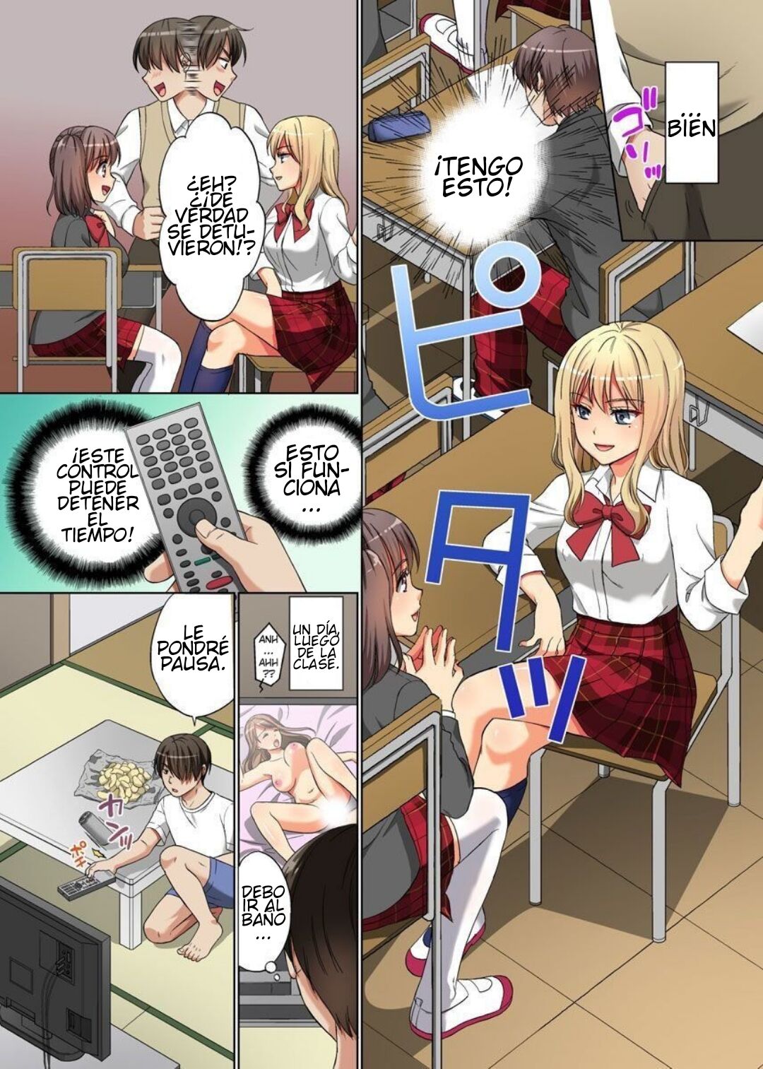 [Oonuki Makuri] Jikan Teishi! RemoCon de Anoko no Jikan o Tomete Mita [Spanish] [Sr. Edward TS] 이미지 번호 15