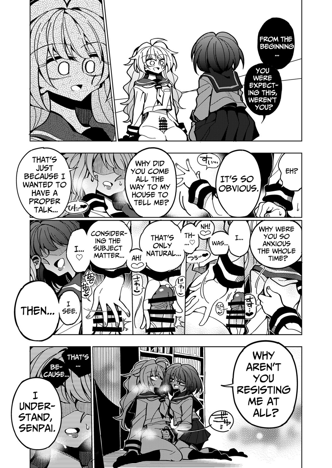 [7 Colored LED (Nekonso)] Shizuku to Shiori-Senpai ga Akuochi Futanari Kaizou Sareta node Watashi ga Shasei o Kanri Shimasu!- | Shizuku & Shiori ~It's Up to Me To Service Futanari-modified Senpai!~ [English] [Pink Glass TL] 36eme image