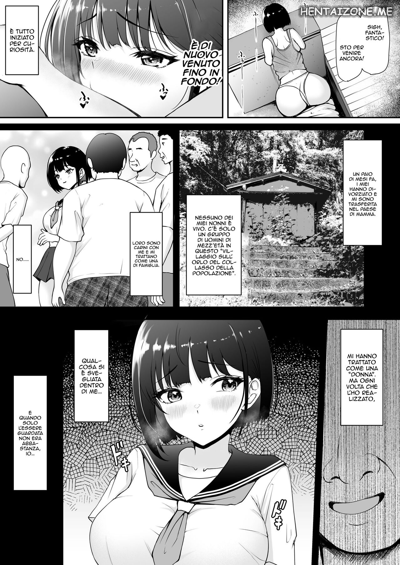 [Yamitsukihaguhagu (Kuware)] Genkai Shuuraku de Wakai Onna wa Watashi dake... ~Mura no Onaho Hen~ | Mi Trovo Meglio in Campagna [Italian] 画像番号 8