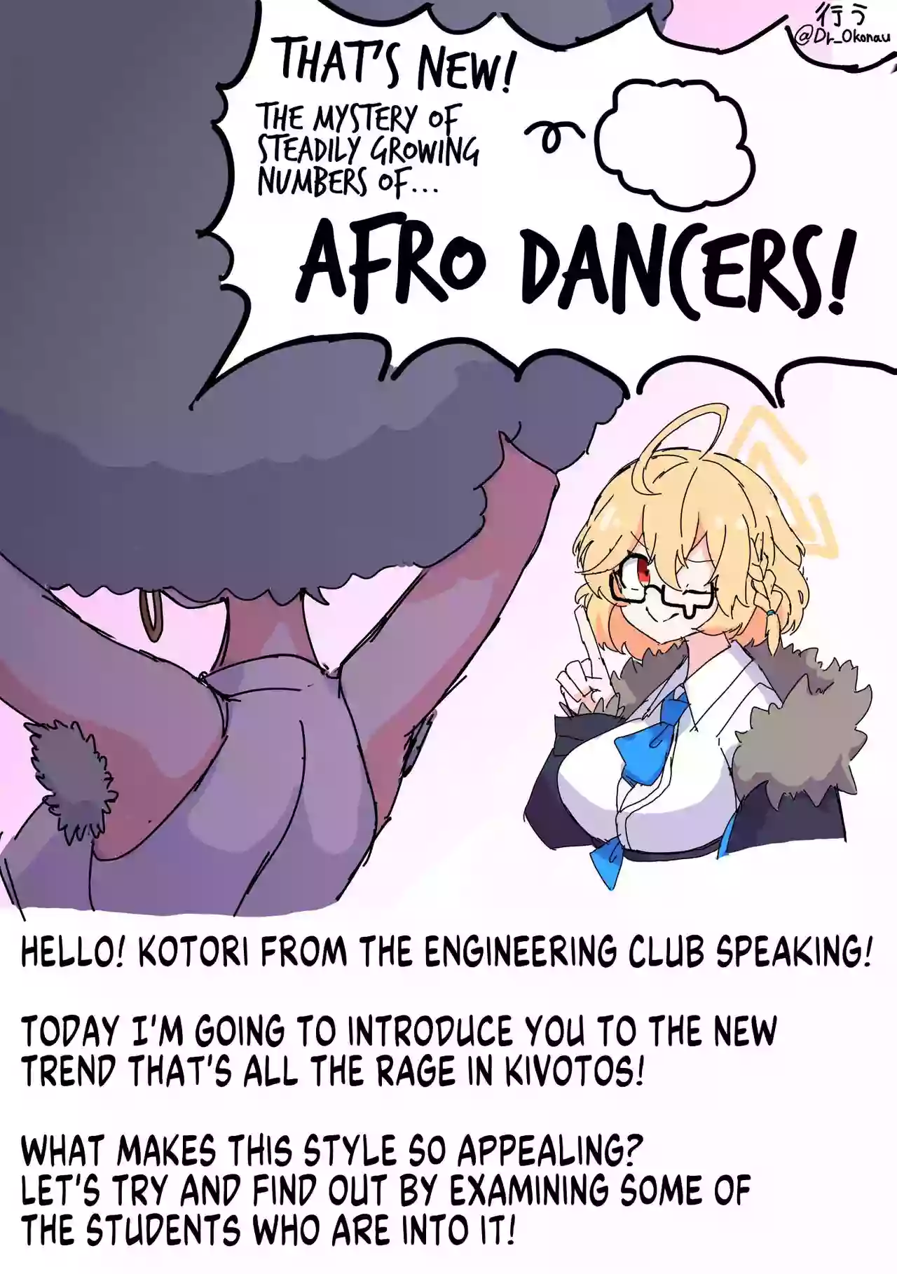 [Okonau] Kibatsu! Fueyuku Afro Dancer no Nazo! | That's New! The Mystery of Steadily Growing Numbers of Afro Dancers! (Blue Archive) [English] [MegaFagget]