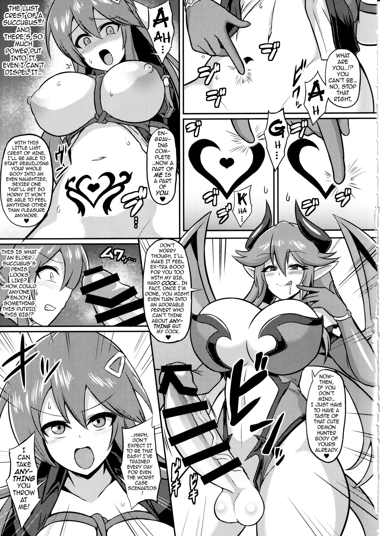 (C97) [Ikameshi Shokudou (Ikameshi)] Les Inma no Inmon Kairaku Choukyou 2 | A Lesbian Succubus’s Lust Crest Pleasure Training 2 [English] {darknight} изображение № 6