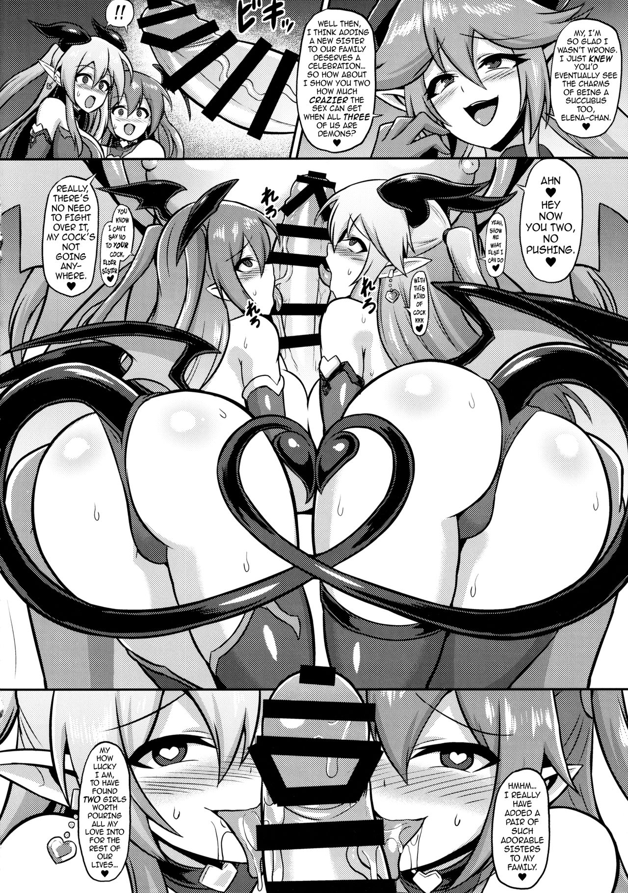 (C97) [Ikameshi Shokudou (Ikameshi)] Les Inma no Inmon Kairaku Choukyou 2 | A Lesbian Succubus’s Lust Crest Pleasure Training 2 [English] {darknight} изображение № 21