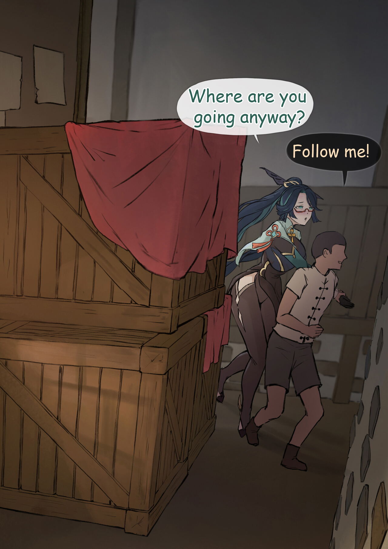 [Frozenspiderlily][Frzspiderlily] Xianyun - Back alley(text) | 閑雲 - 后巷 (Genshin Impact) [无修] [English] image number 8